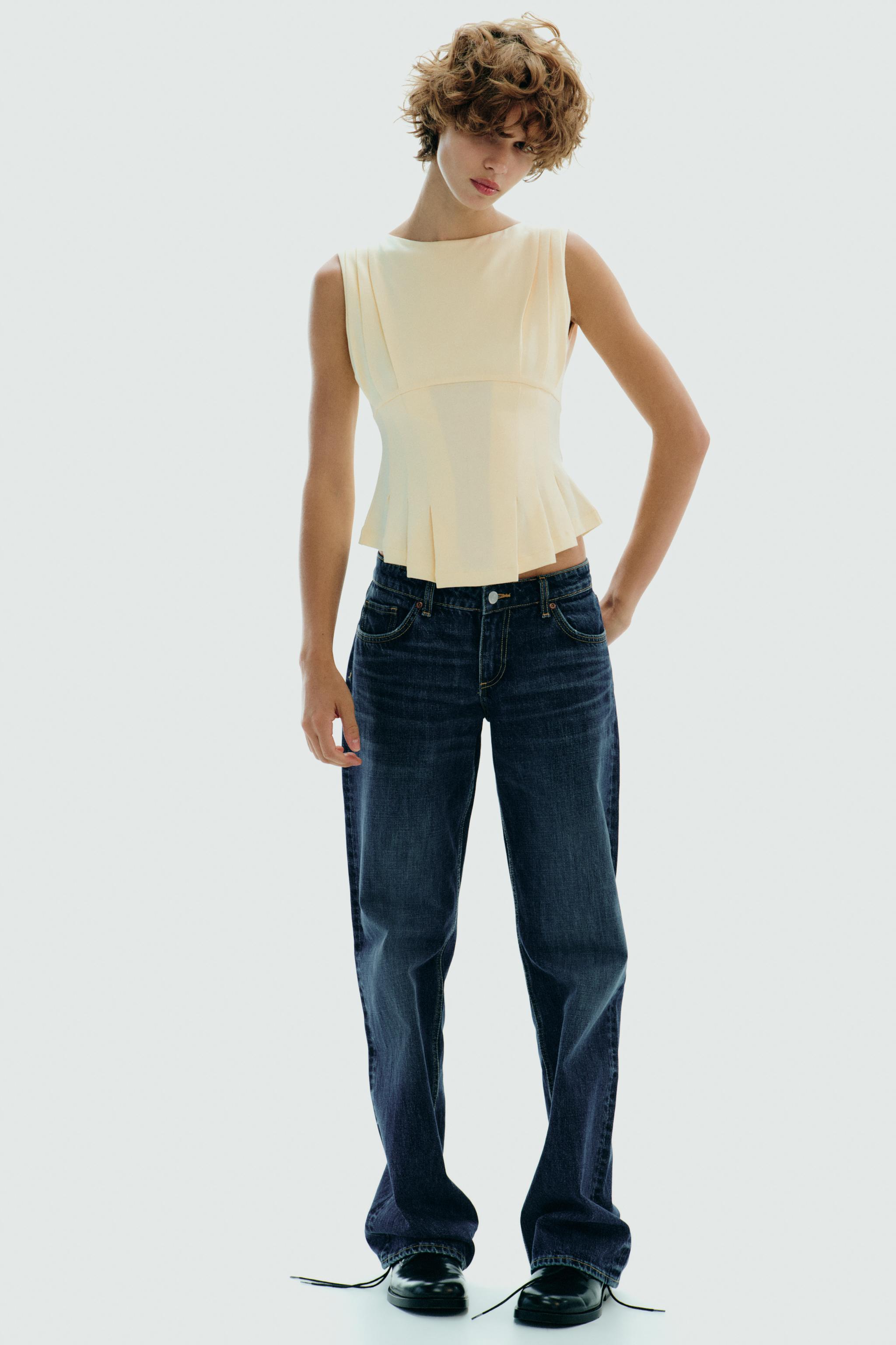PLEATED ZIP TOP