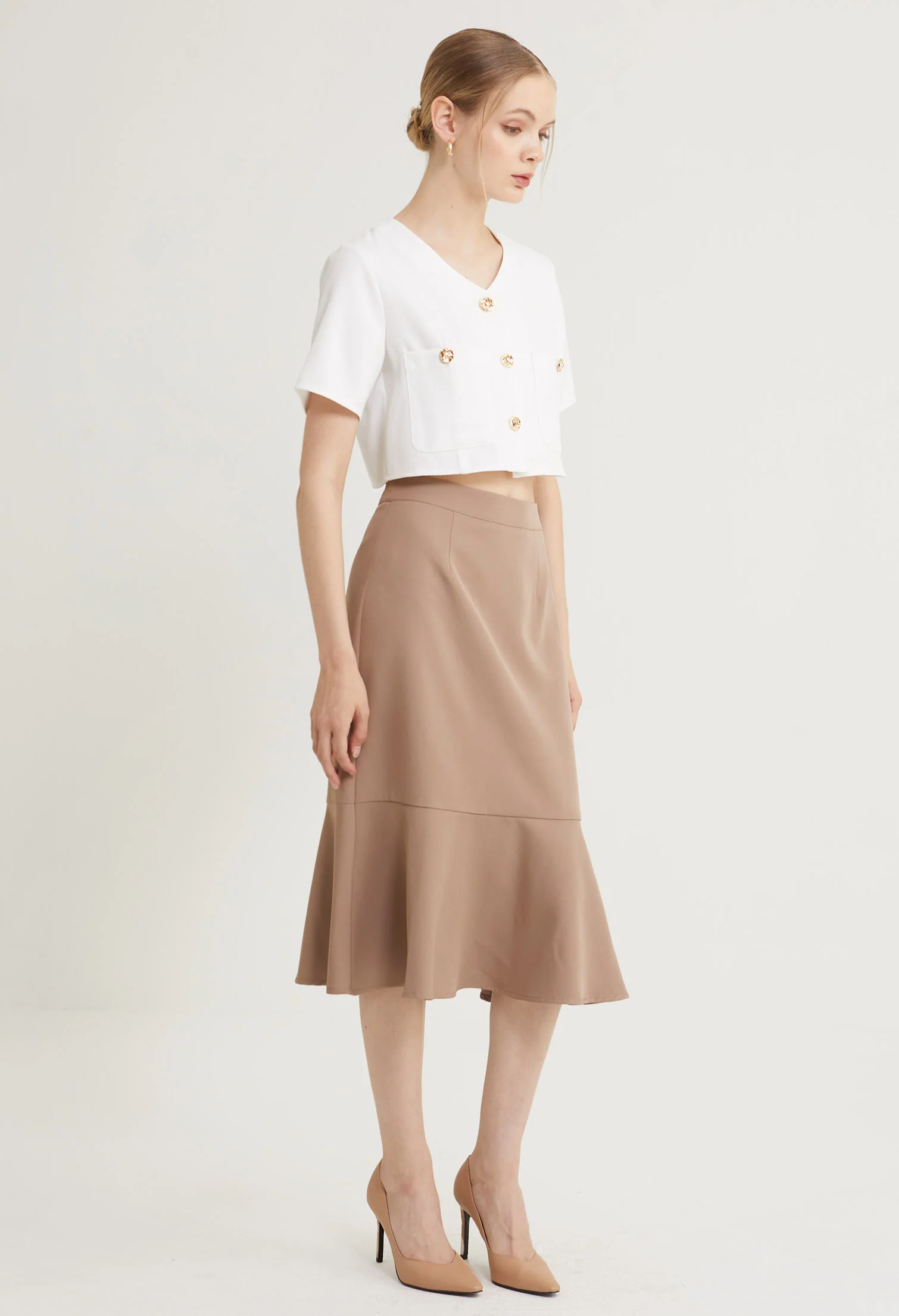Luxe Wave Midi Skirt