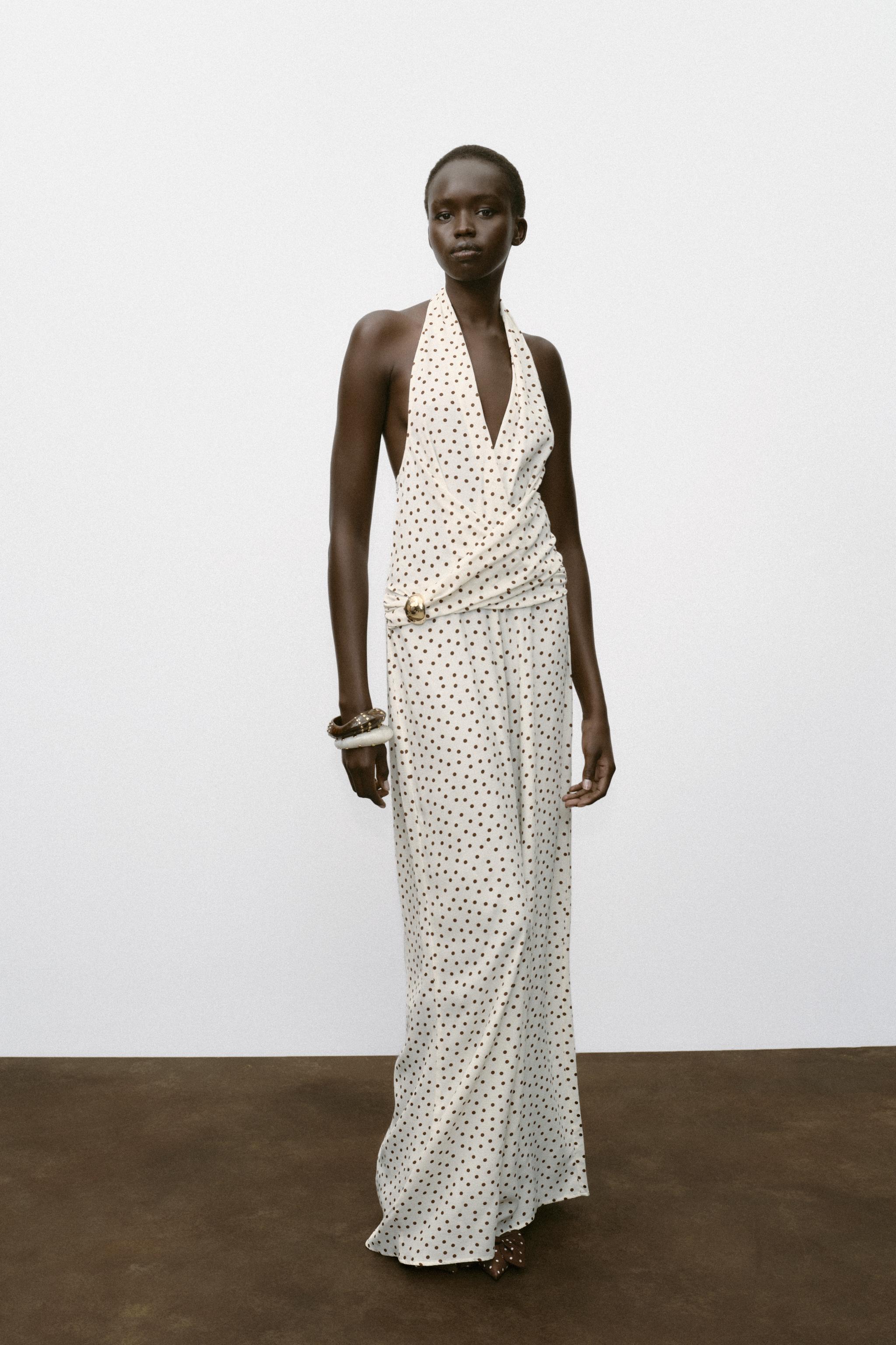 POLKA DOT HALTER JUMPSUIT
