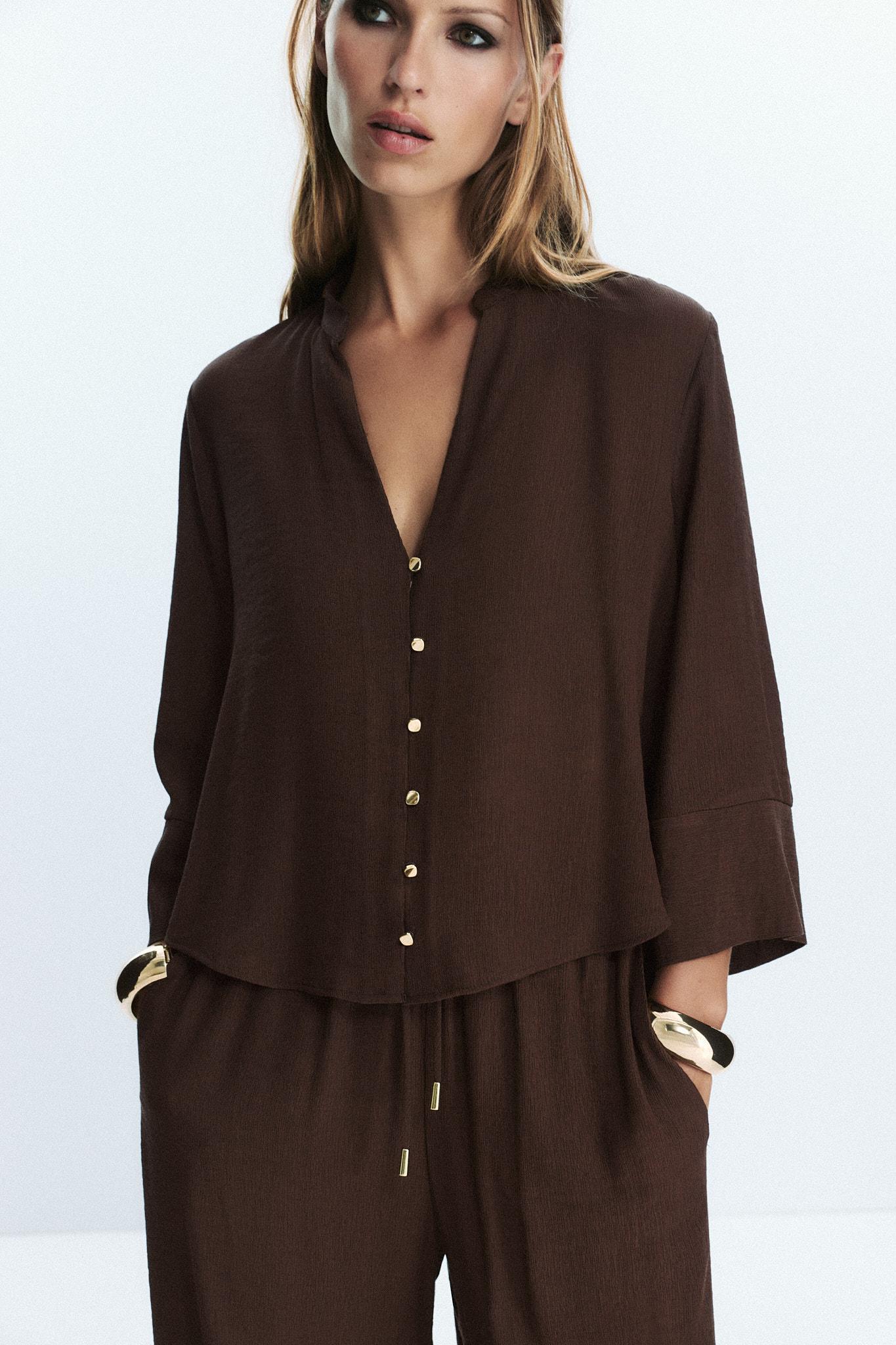COTTON GAUZE BLOUSE