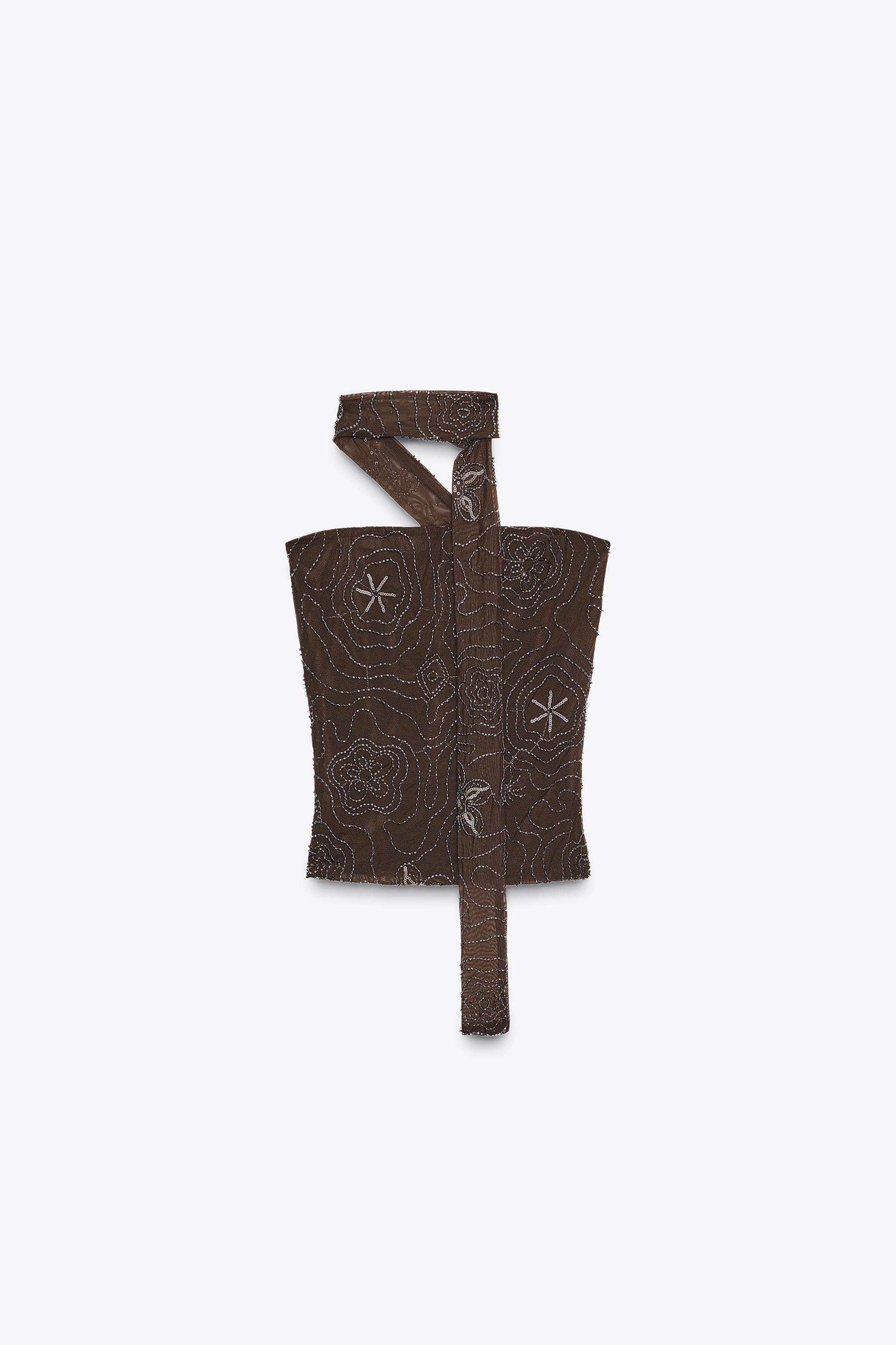 BEADED SCARF TOP