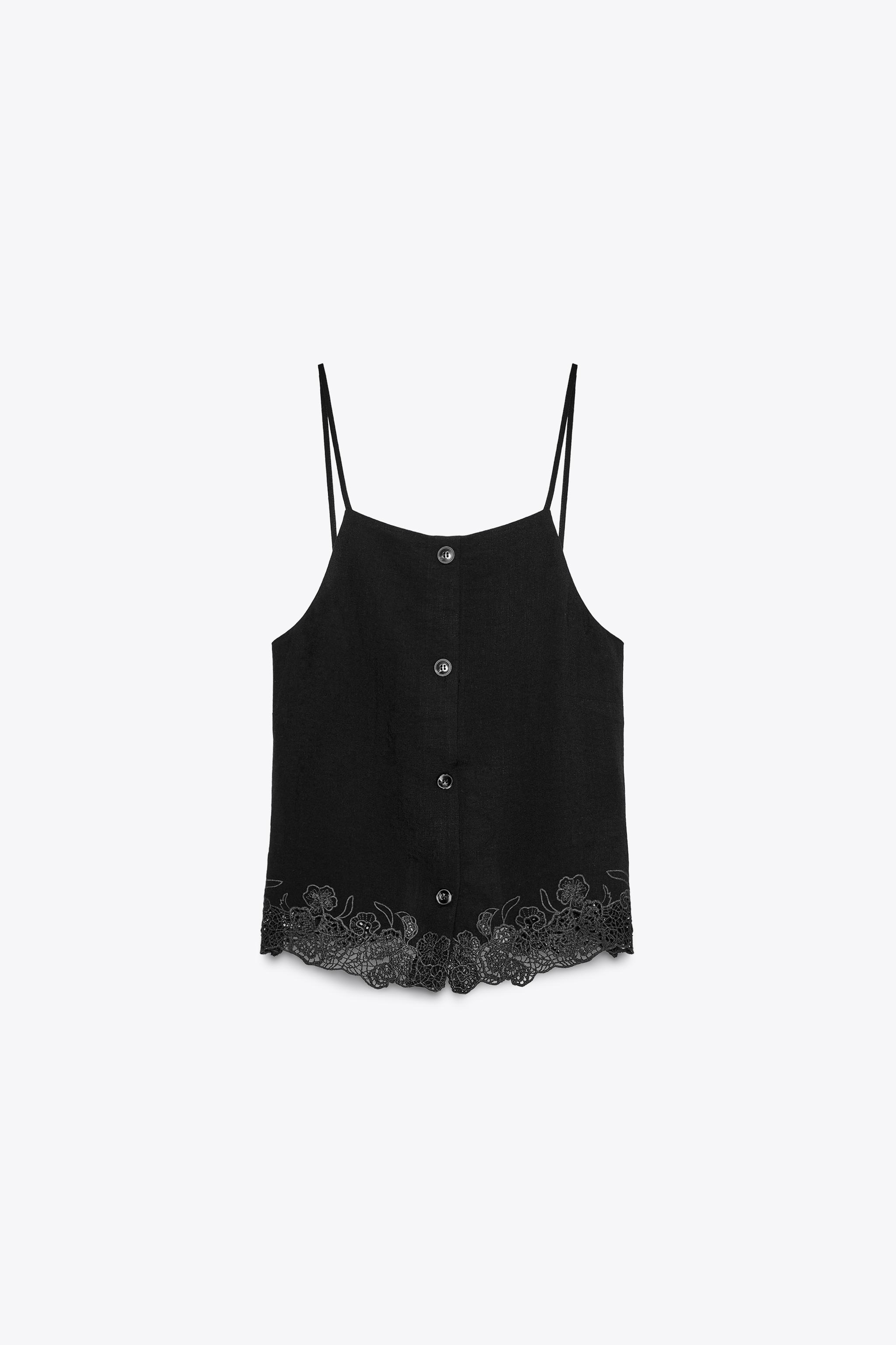 EMBROIDERED OPEN-BACK TOP