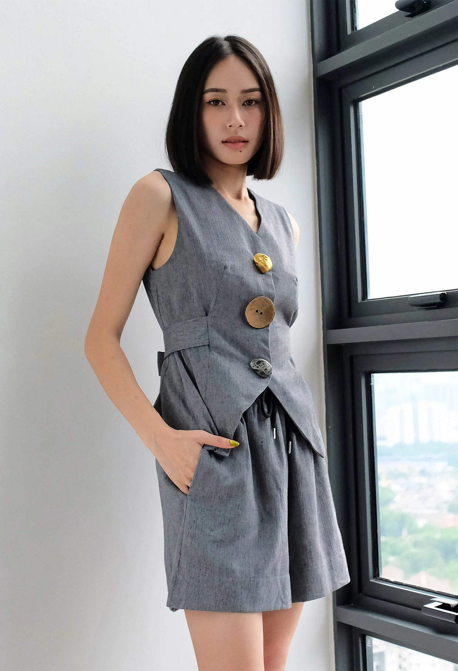 Granite Flow Vest & Shorts Two-piece