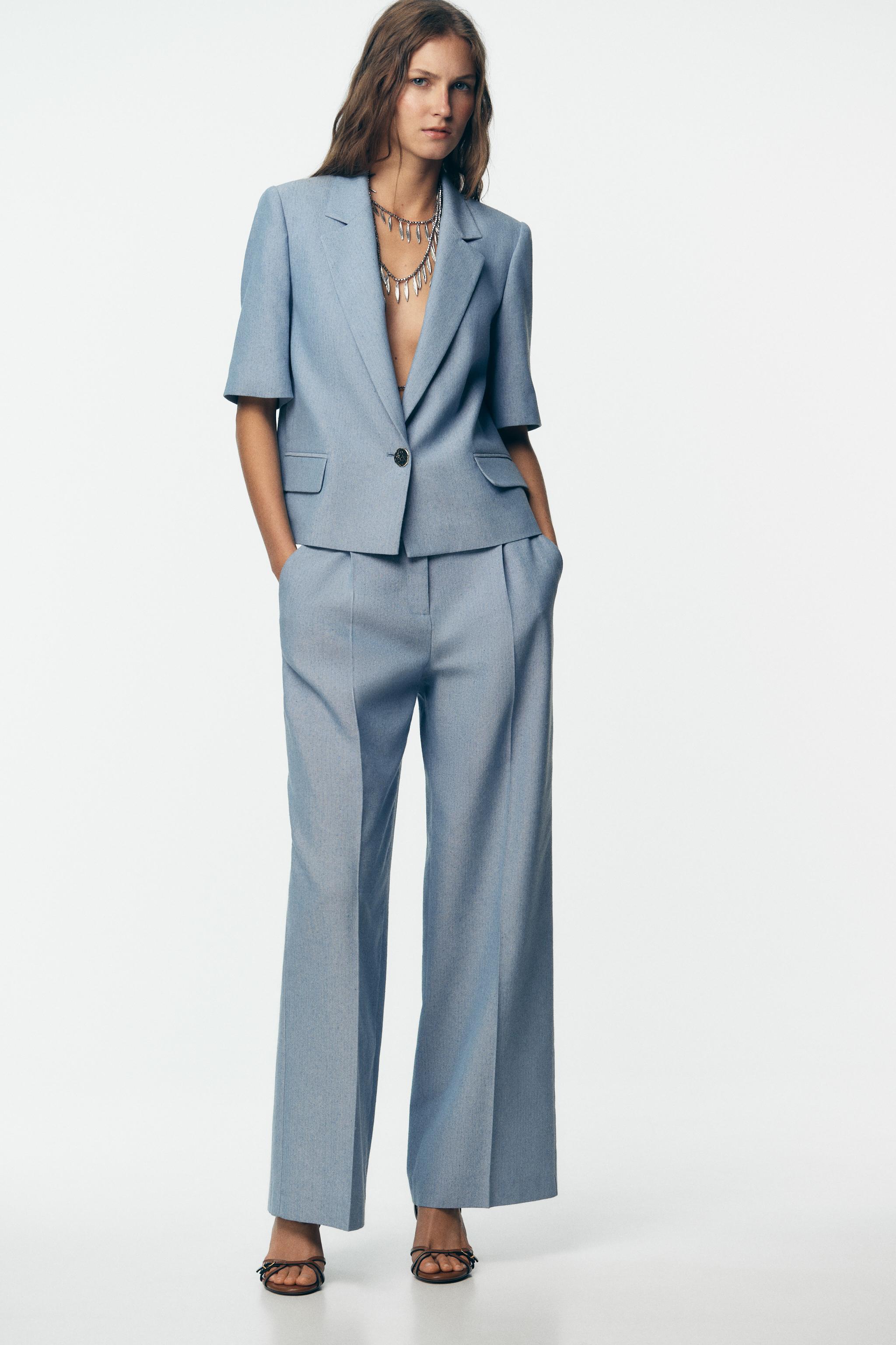 CROPPED SHORT SLEEVE BLAZER