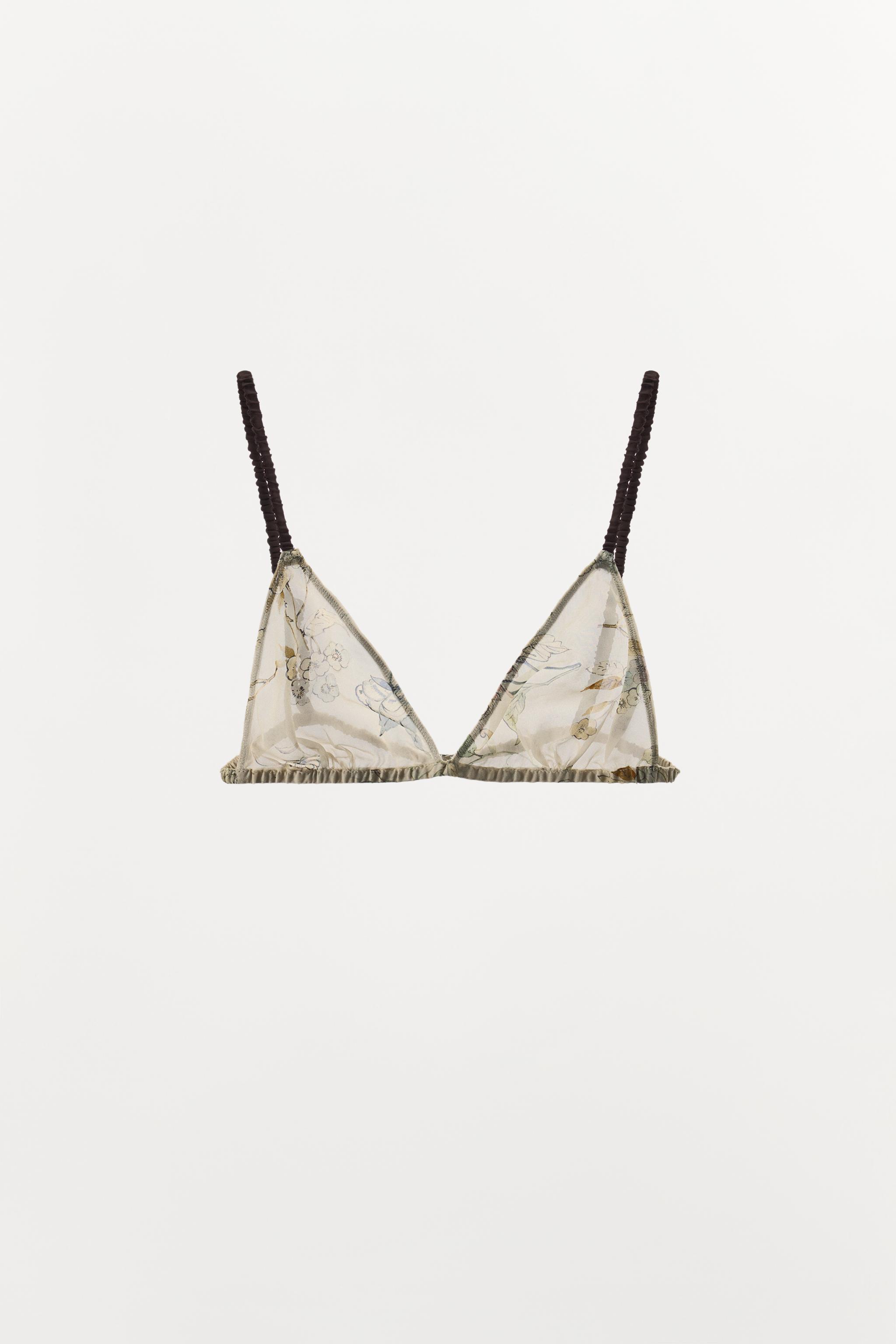 FLORAL PRINT TRIANGLE BRA