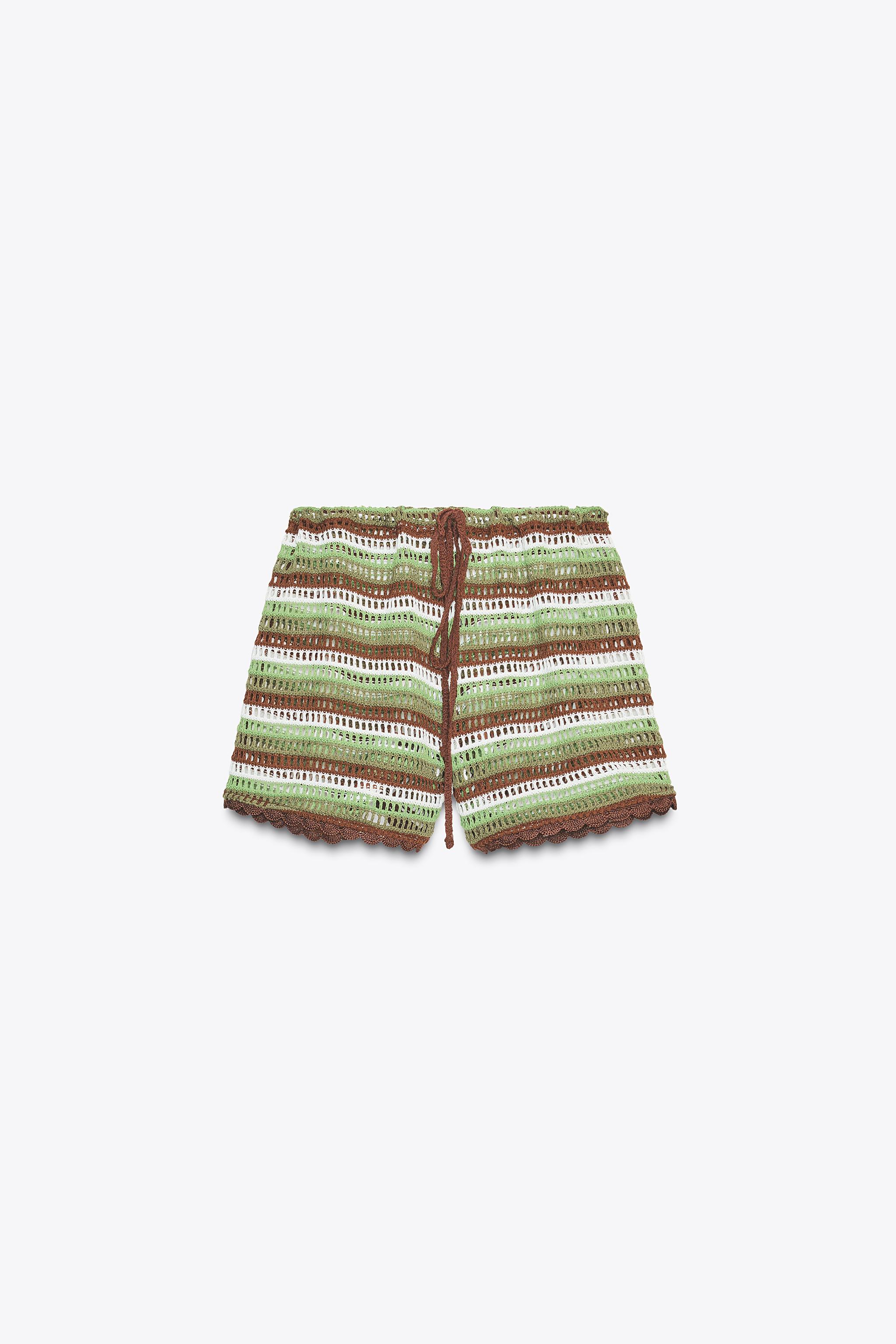 DRAWSTRING CROCHET SHORTS