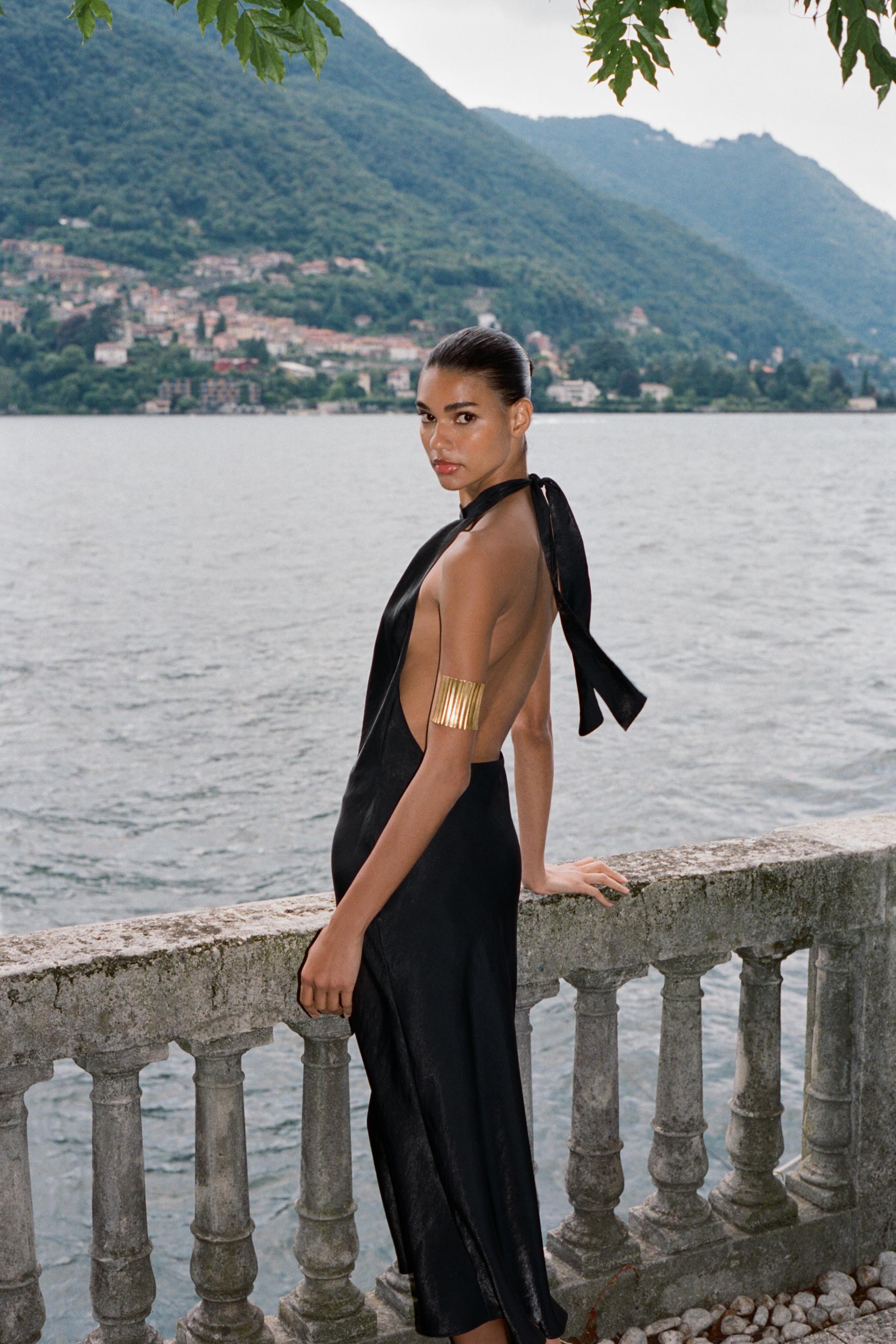 HALTER MIDI DRESS
