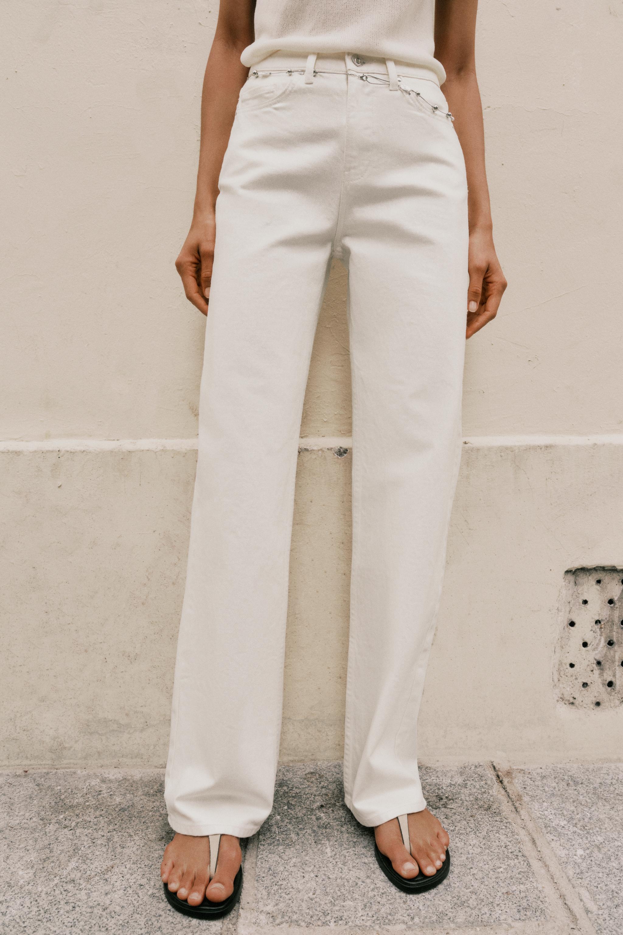 Z1975 PEARLESCENT BELTED JEANS