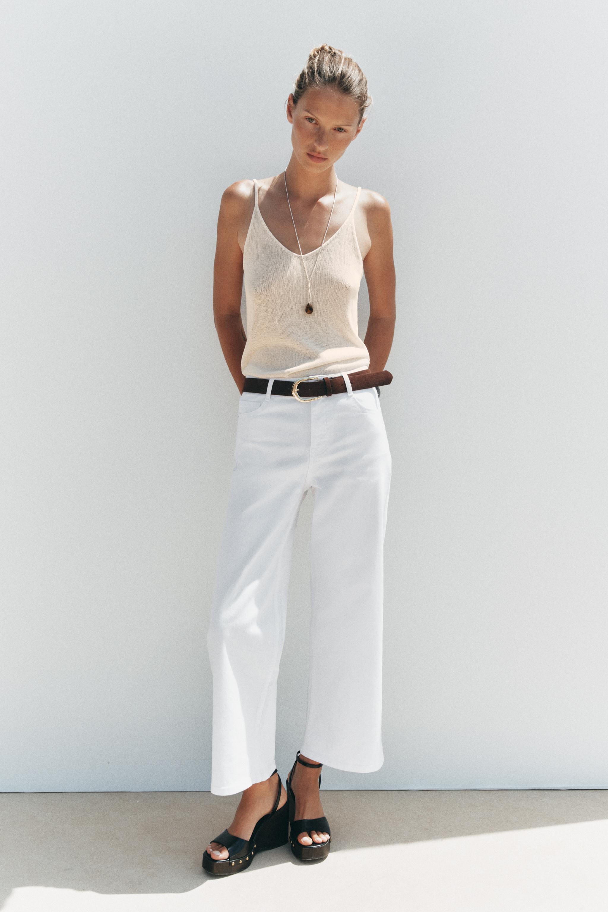 Z.10 HIGH-WAISTED BELTED CULOTTE JEANS