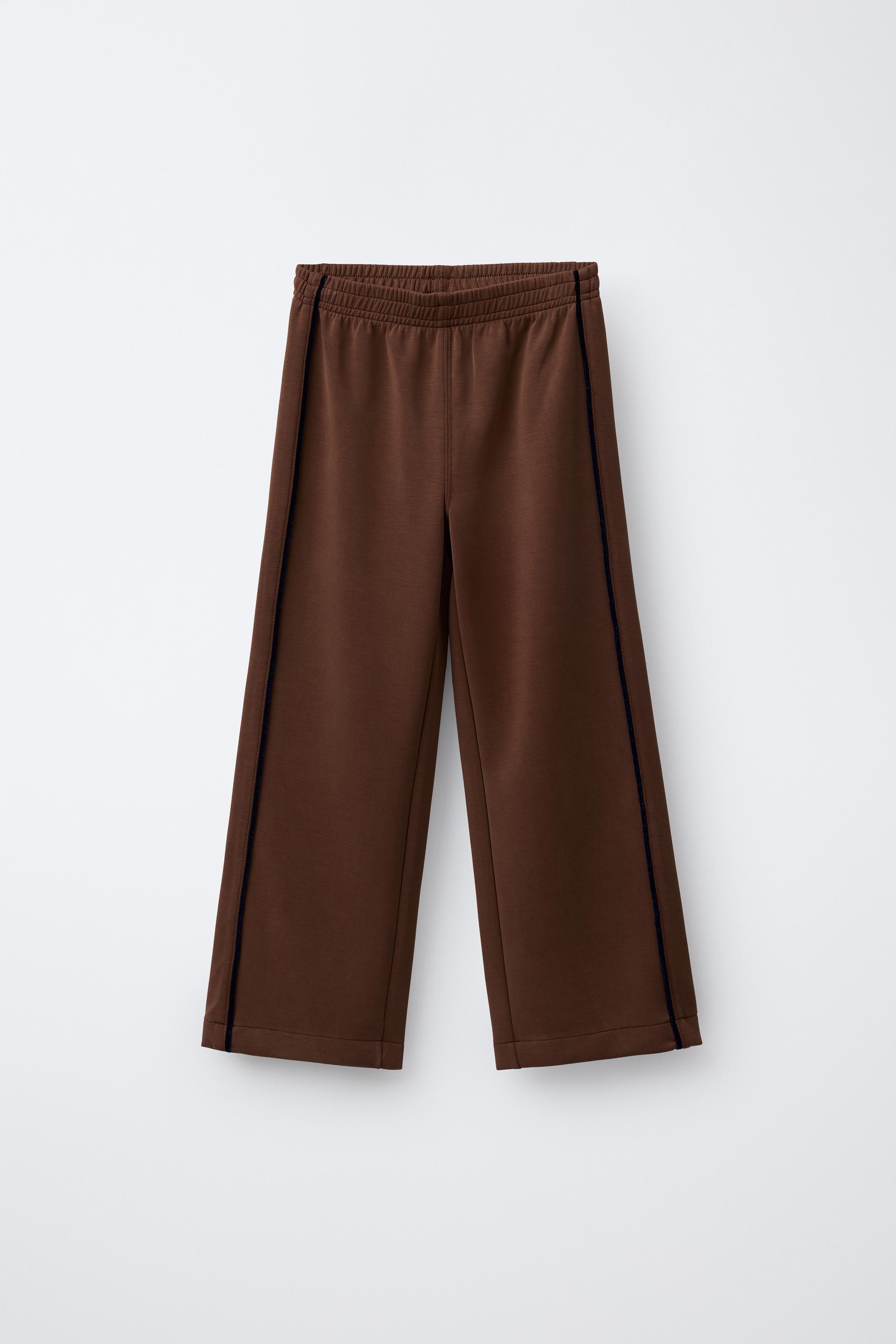 MODAL PANTS WITH CONTRASTING PIPING