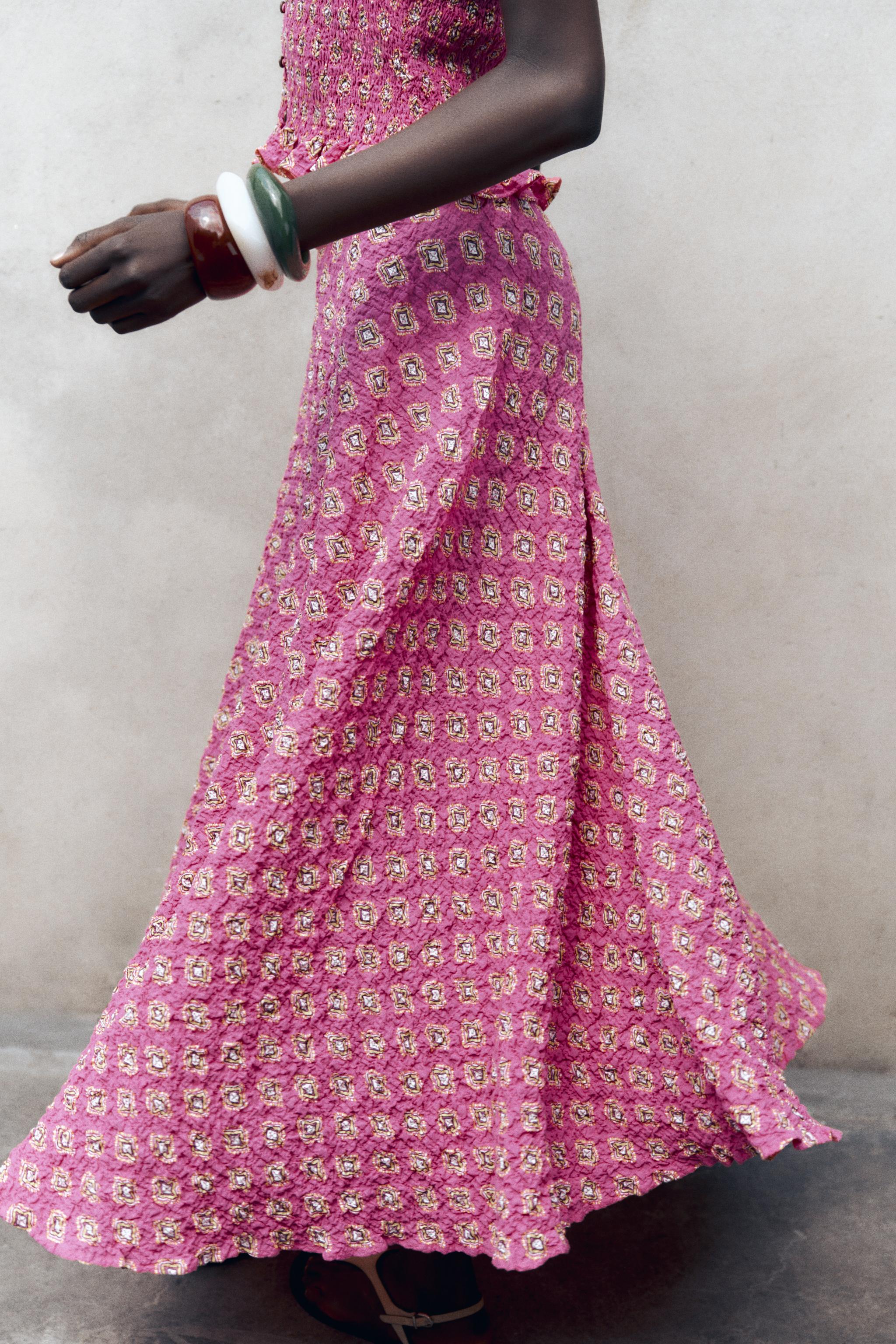 PRINTED MIDI SKIRT