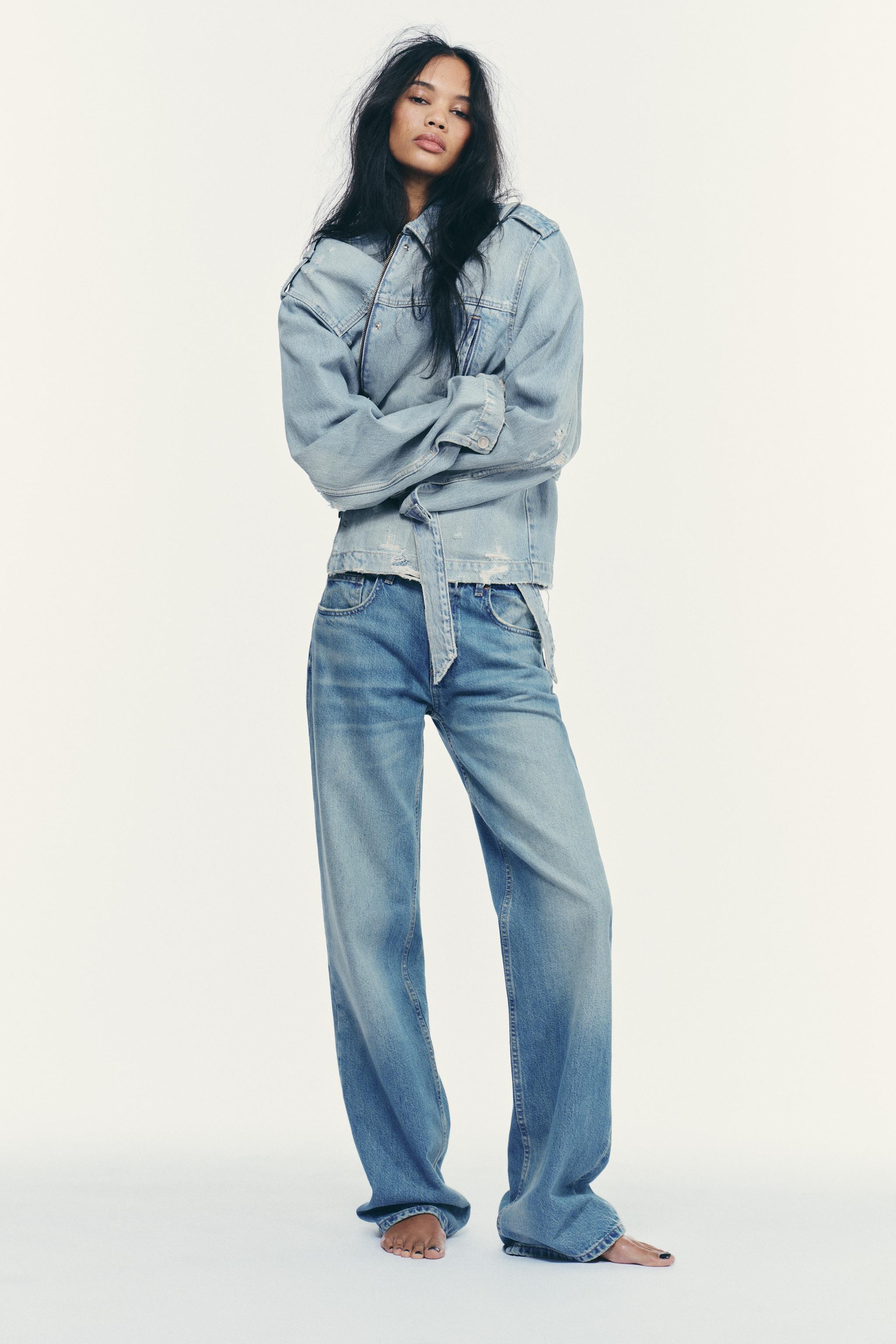 TRF MID-RISE WIDE LEG JEANS