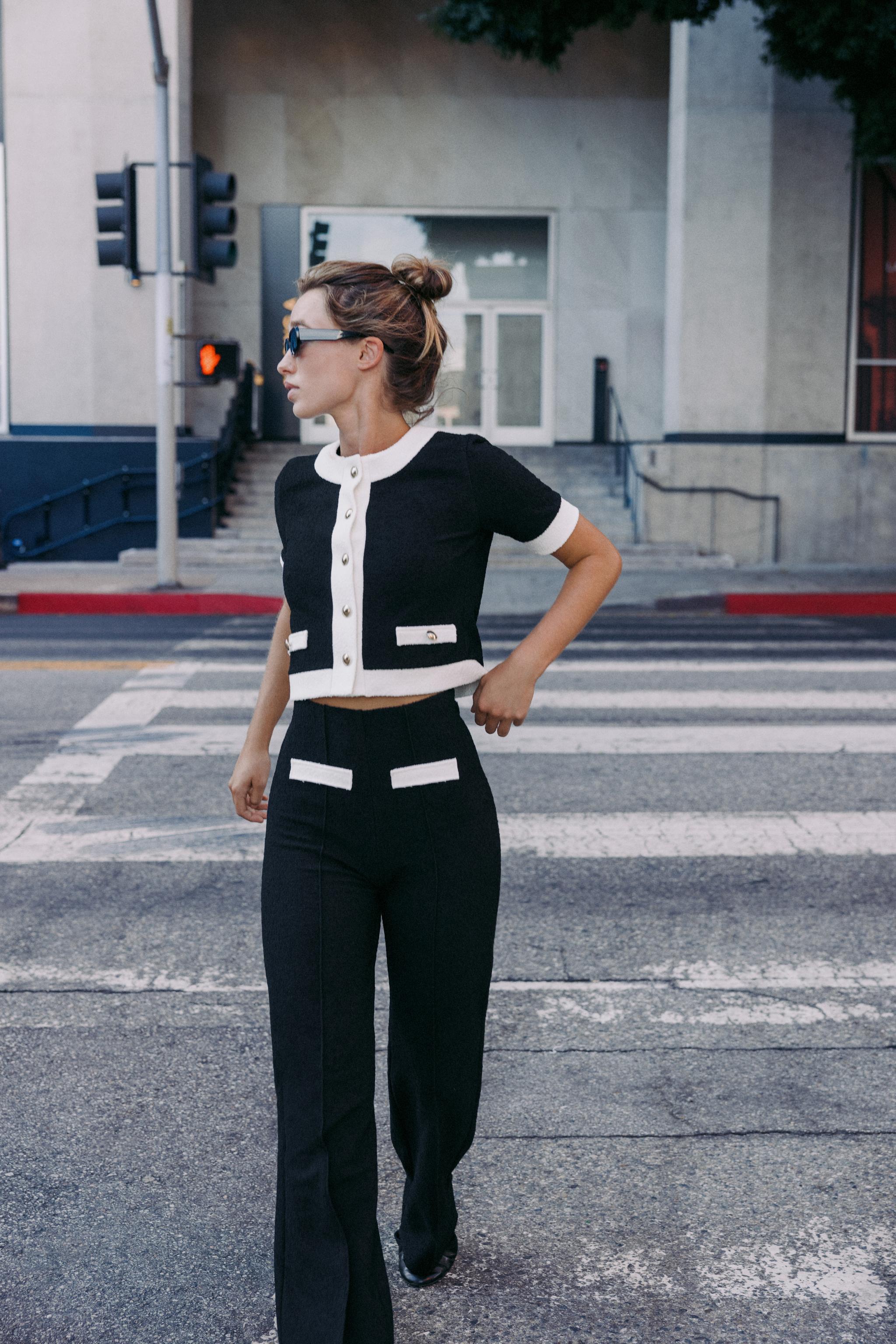 CONTRAST BOUCLÉ JACKET