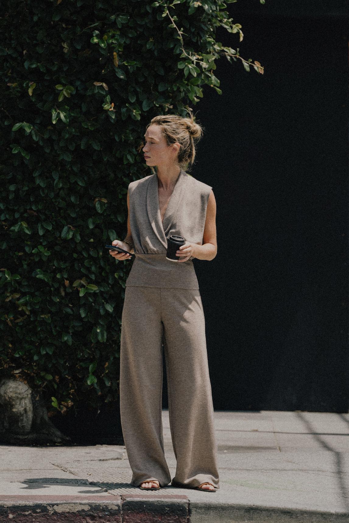 BASIC PIQUÉ PANTS