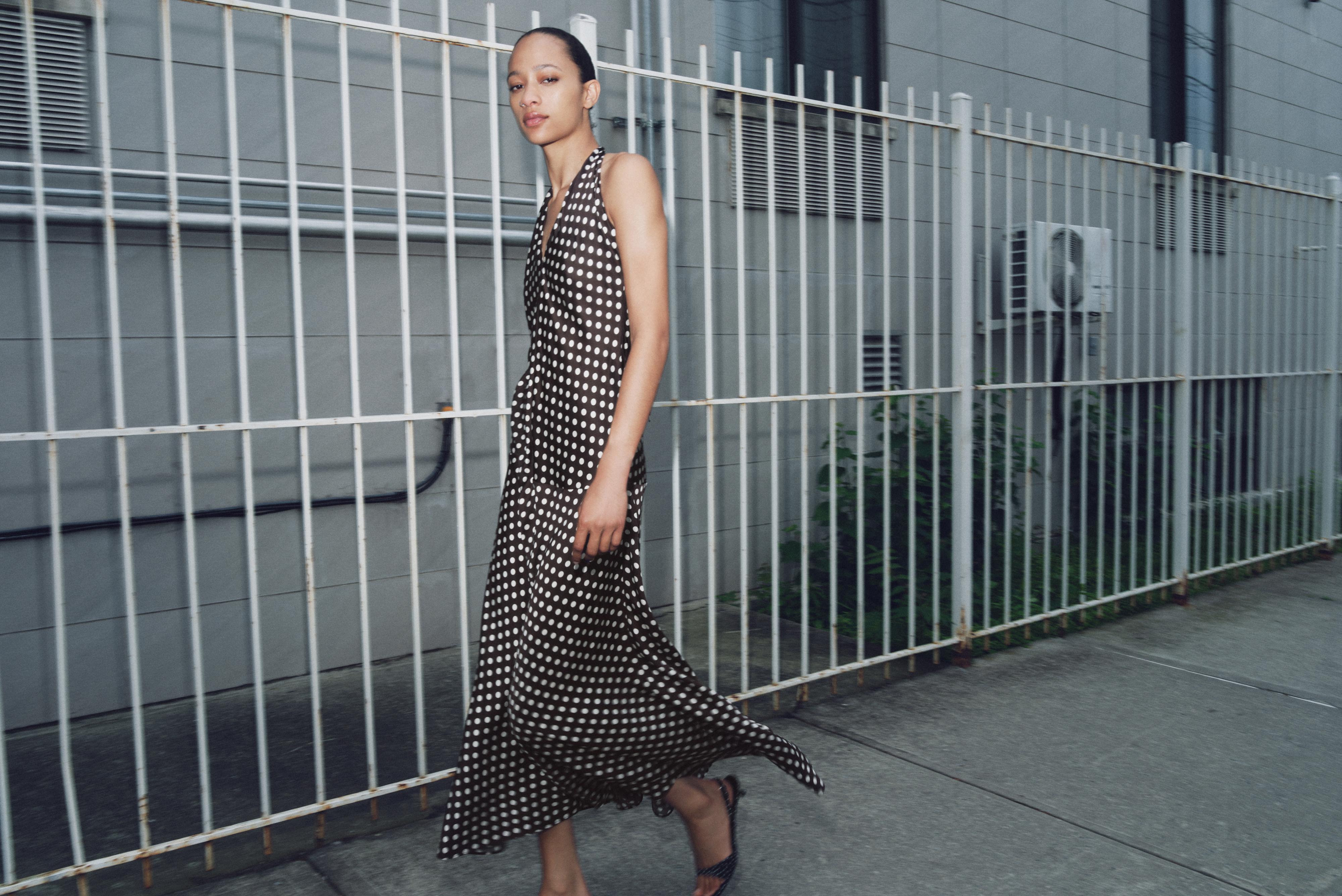 ZW COLLECTION HALTER POLKA DOT DRESS