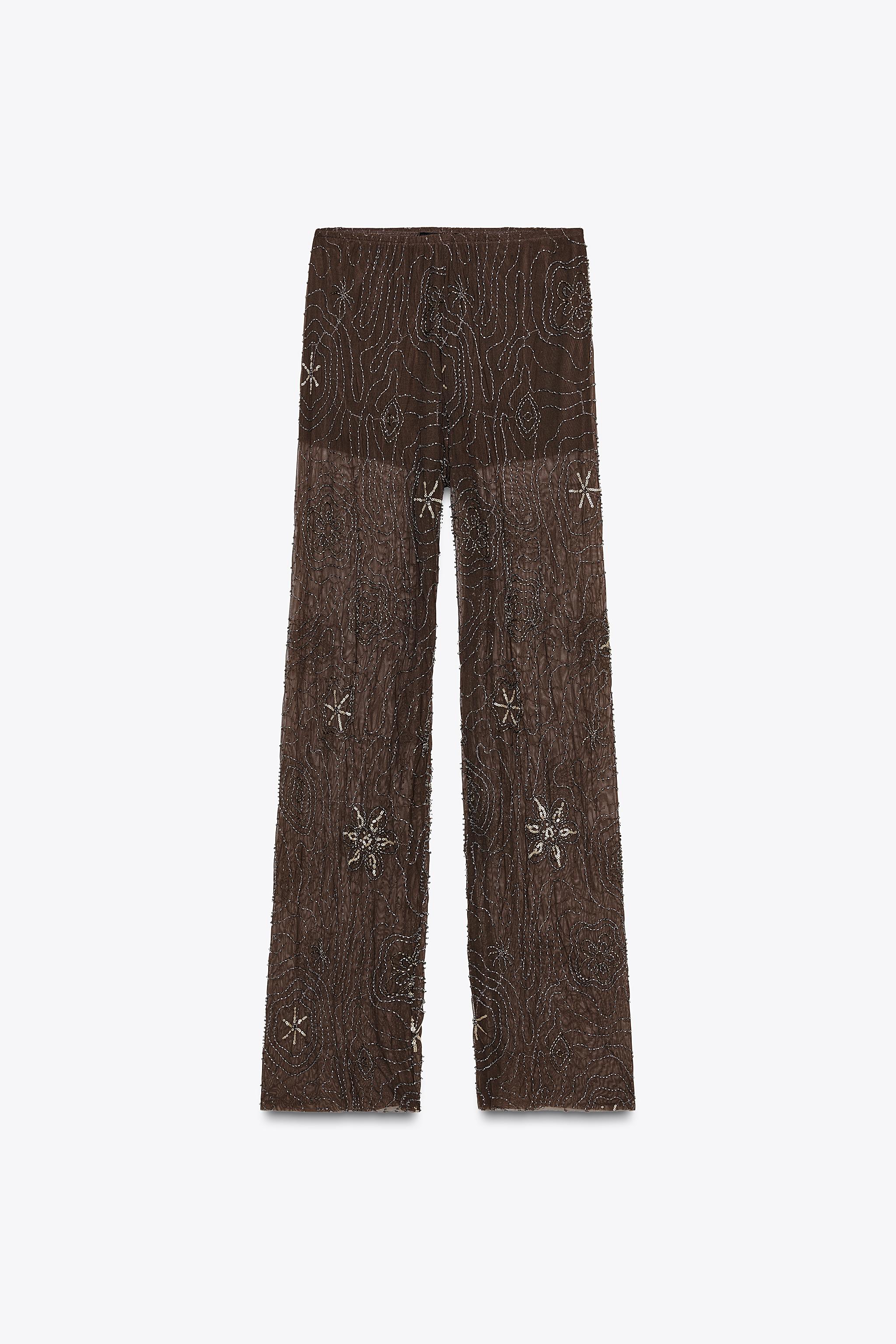 BEADED SEQUIN PANTS