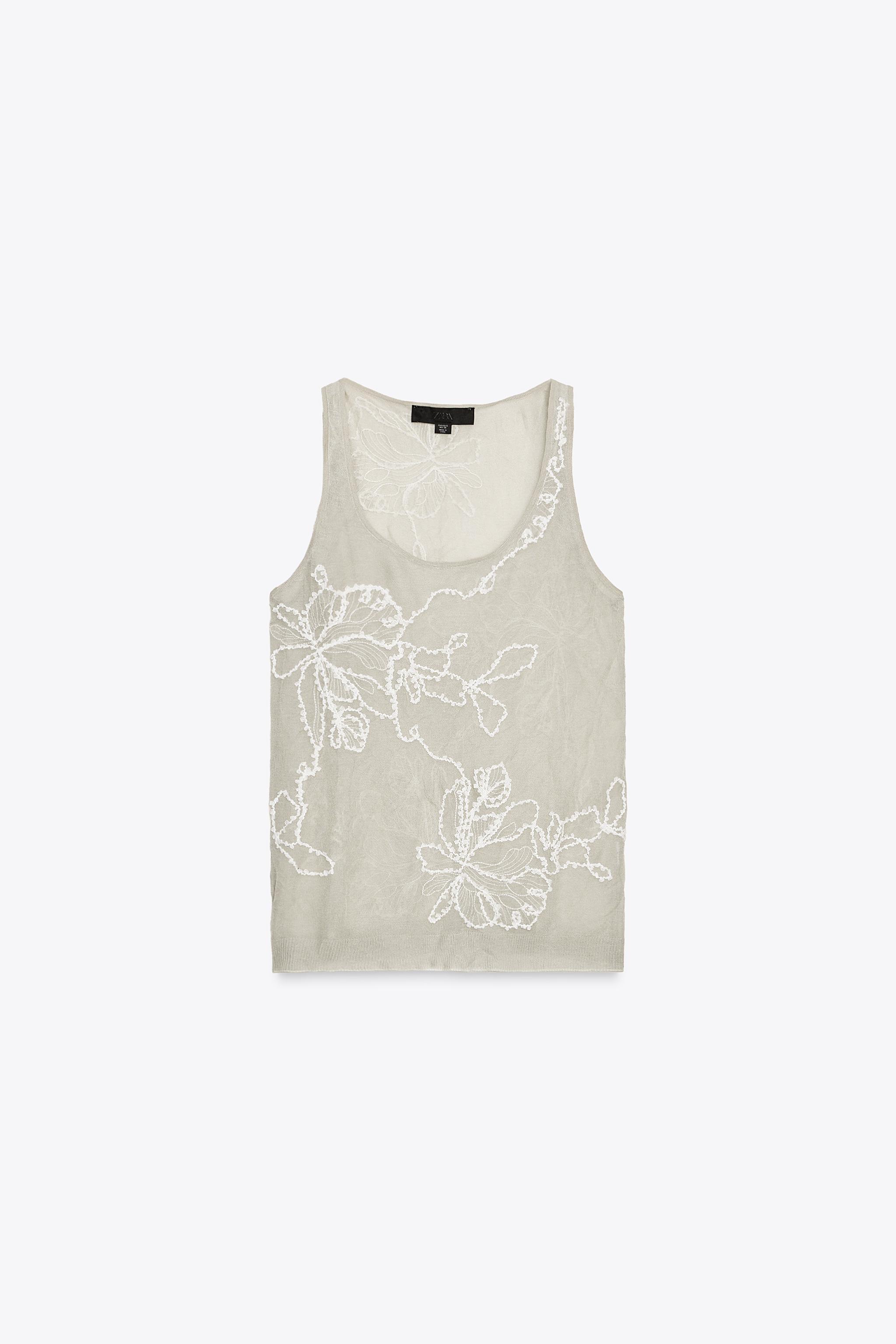 SEMI-SHEER STRUCTURED KNIT TOP