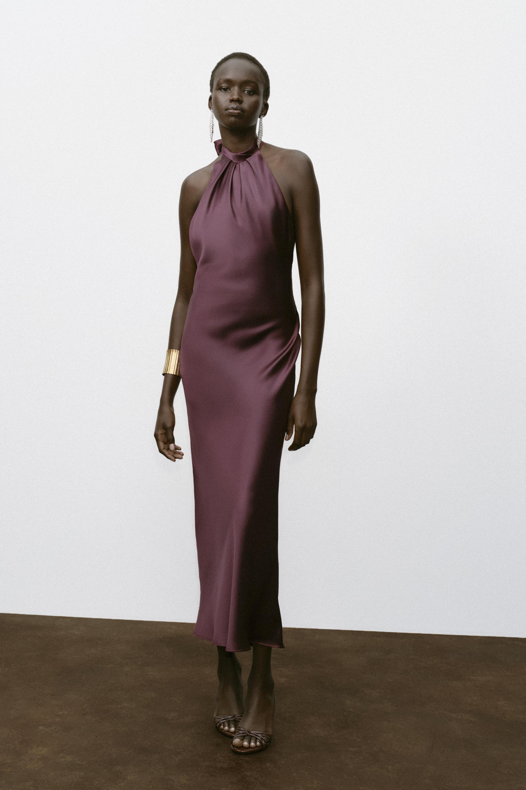 HALTER MIDI DRESS