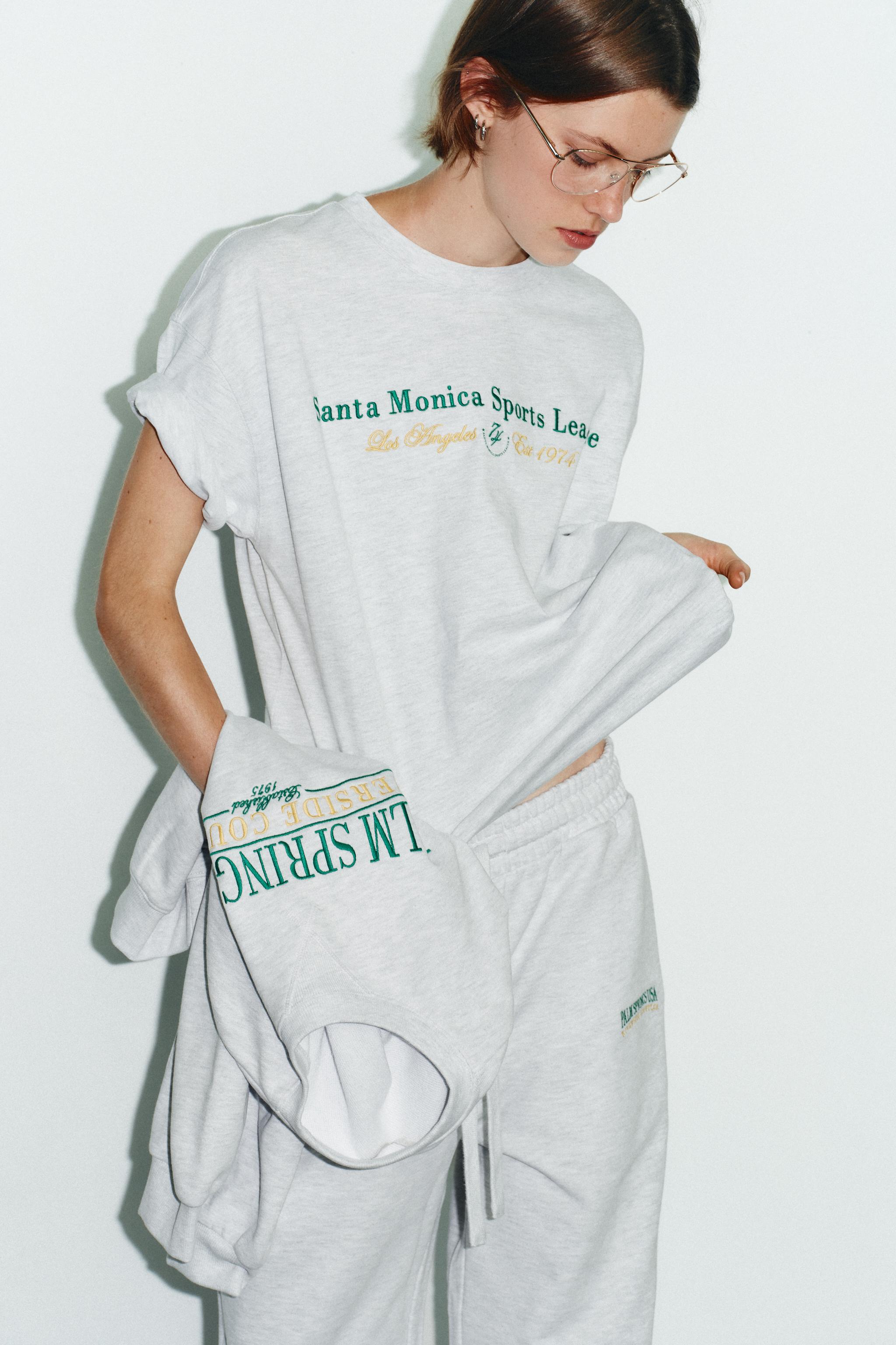 COTTON TEXT PRINT T-SHIRT