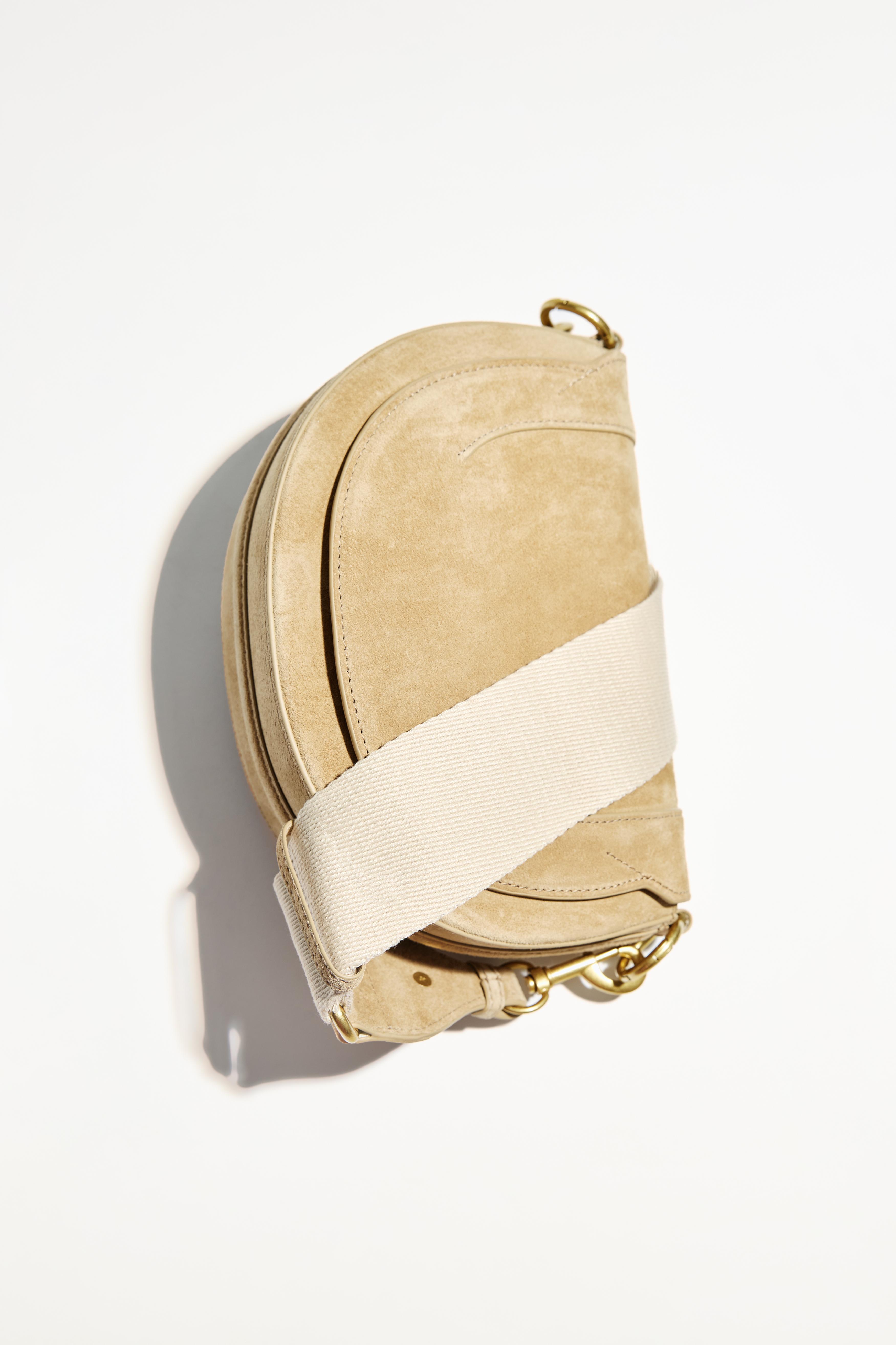 DOUBLE HANDLE LEATHER CROSSBODY BAG