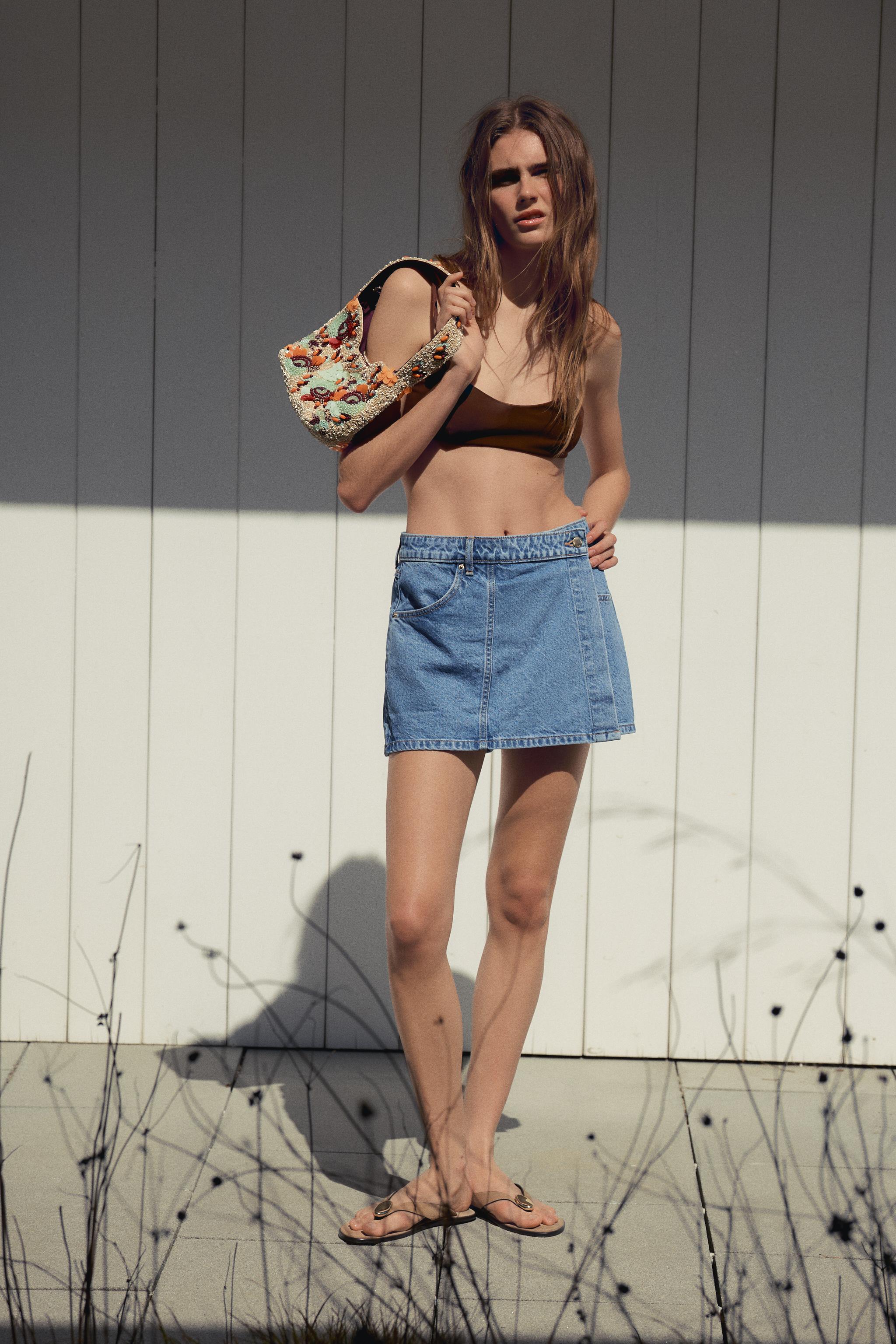 Z1975 WRAP DENIM SKORT