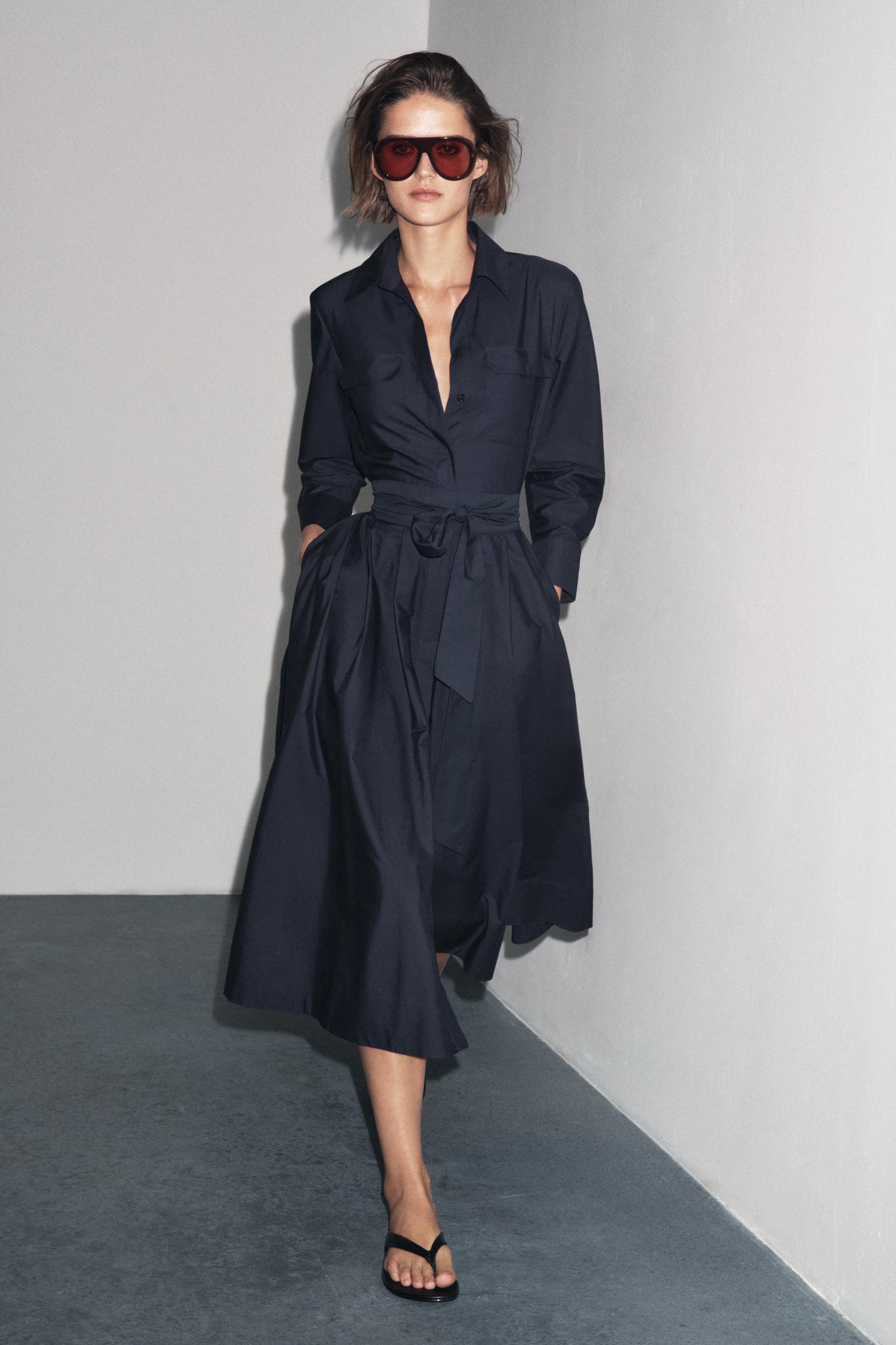 ZW COLLECTION POPLIN SHIRT DRESS