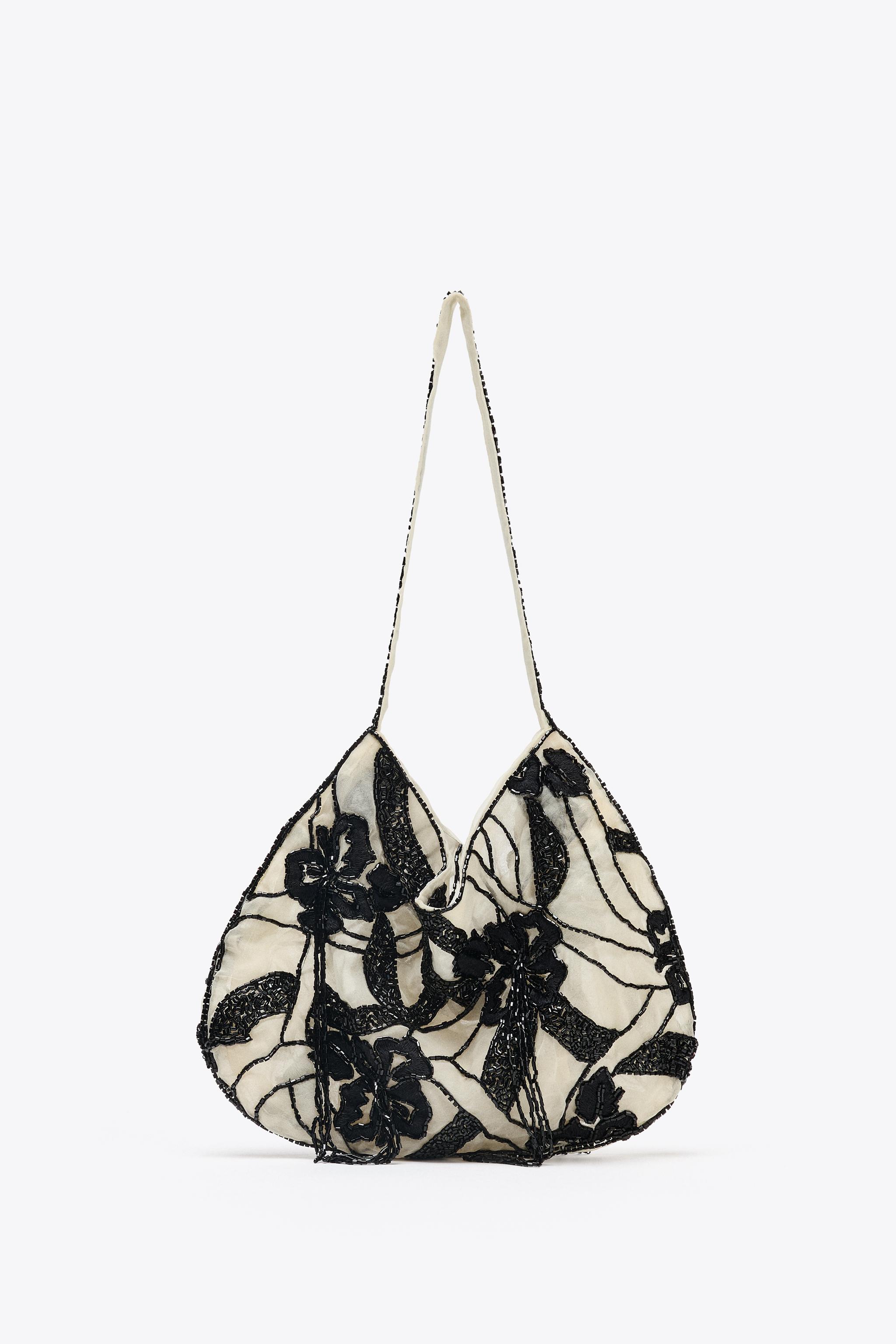 BEADED MESH BAG