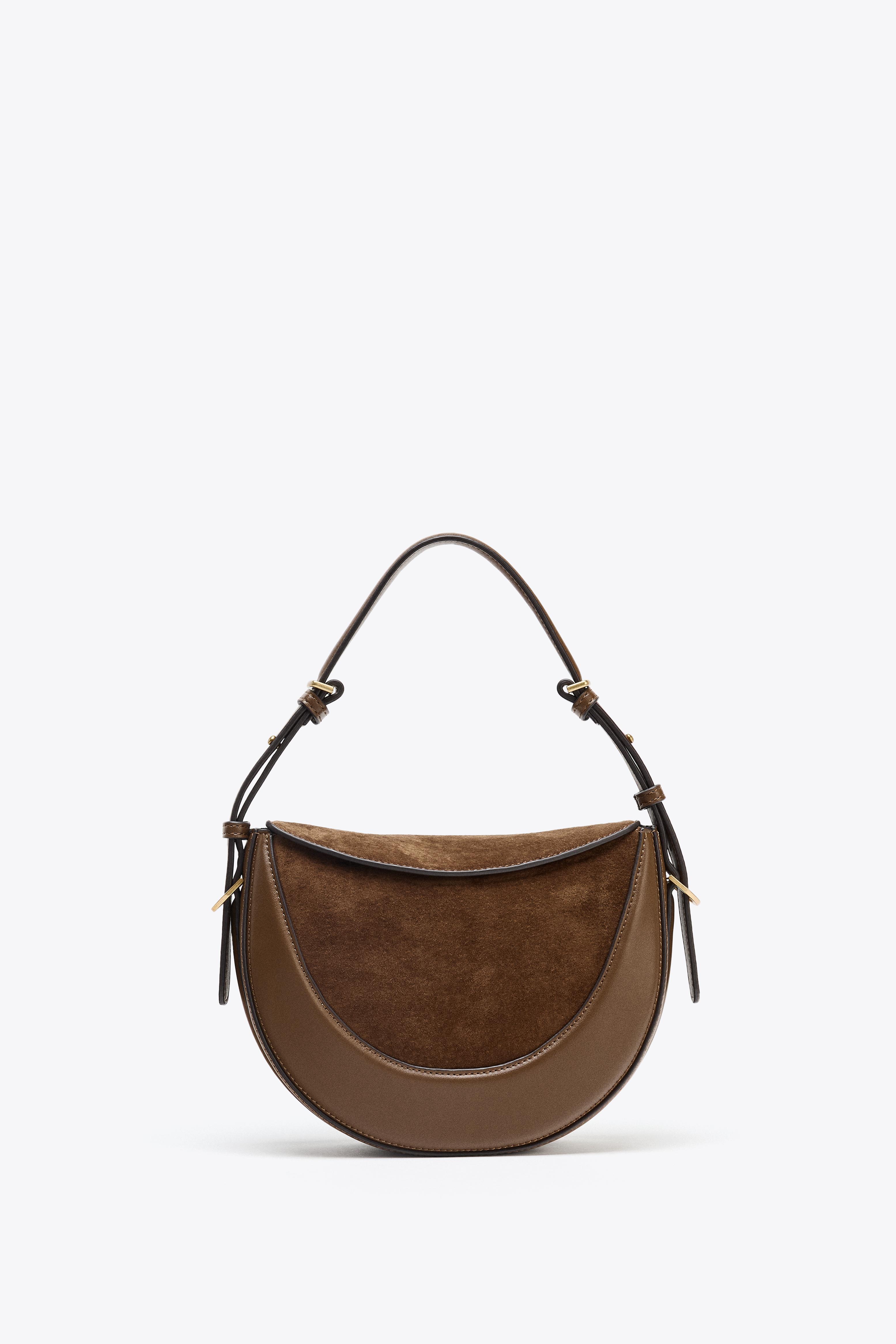 CROSSBODY BAG WITH LEATHER FLAP