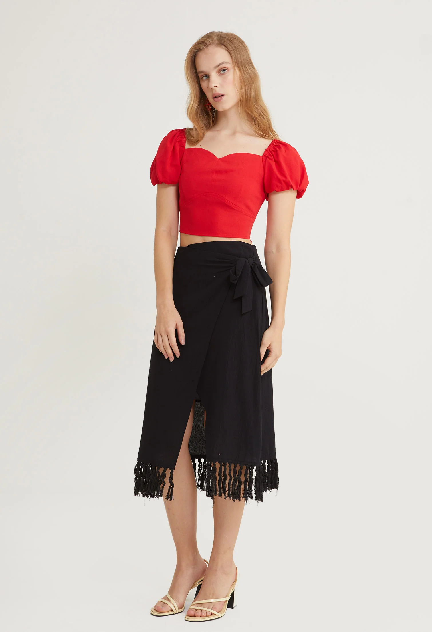 Kaihana Fringe Midi Skirt
