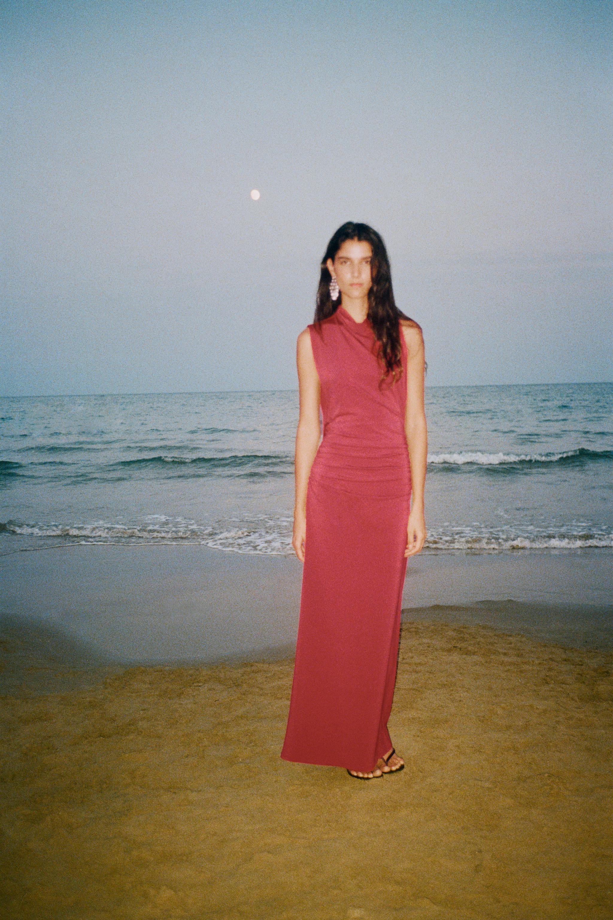 RUCHED LONG DRESS