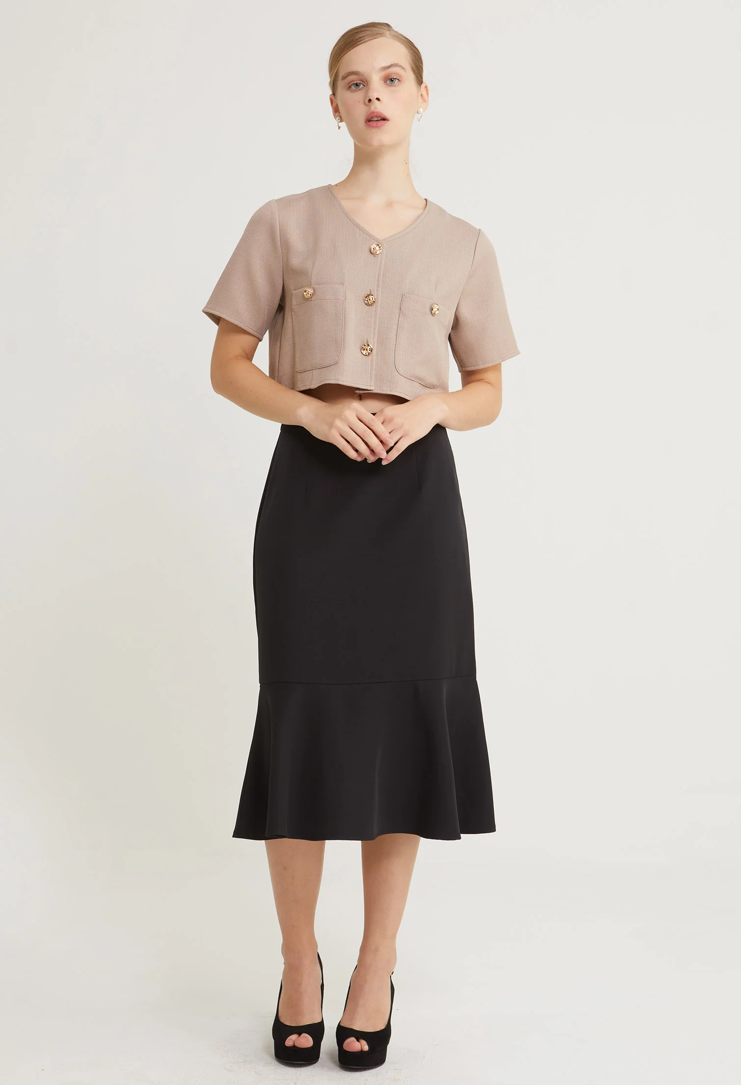 Golden Muse Cropped Length Top