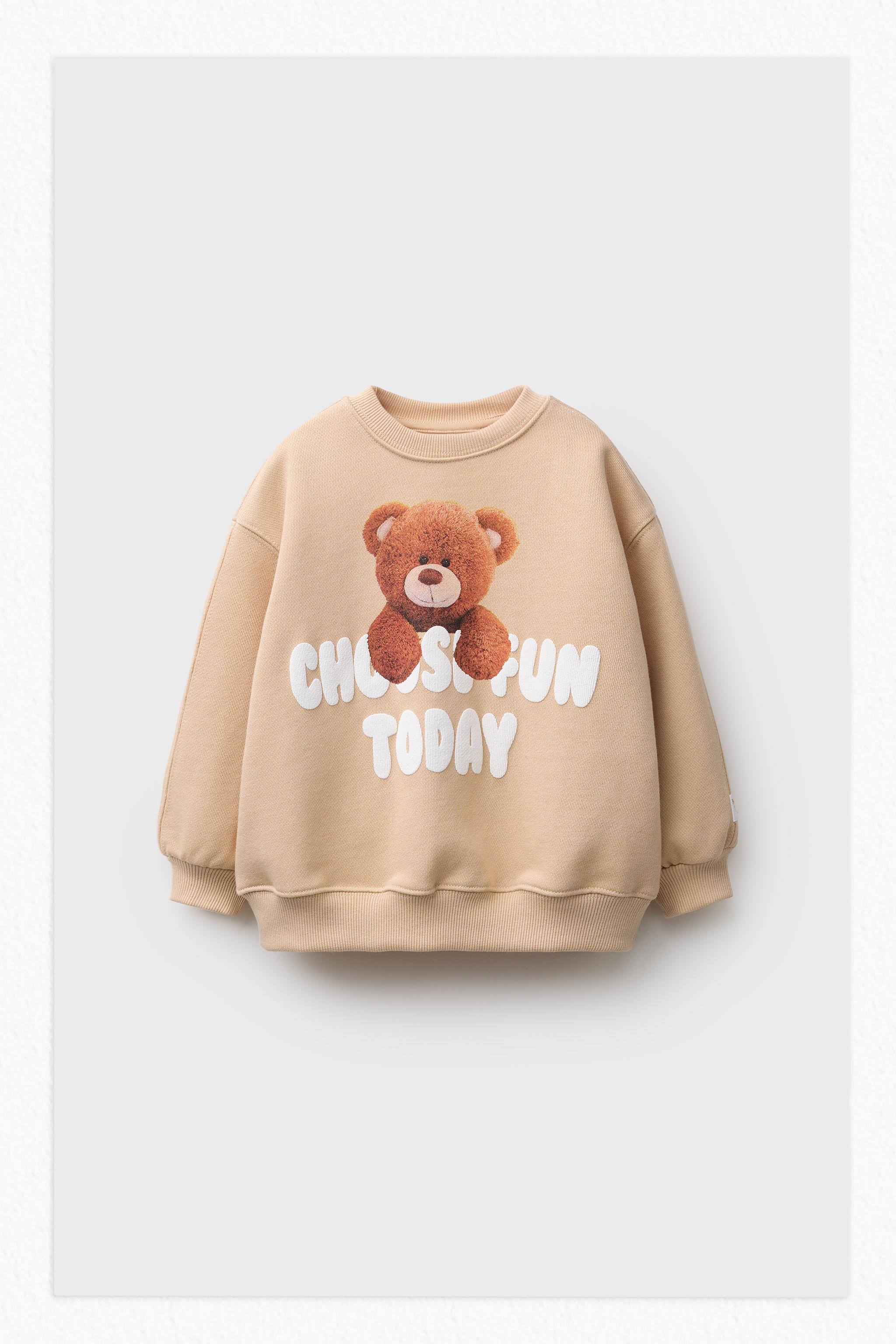 BEAR PRINT SWEATSHIRT