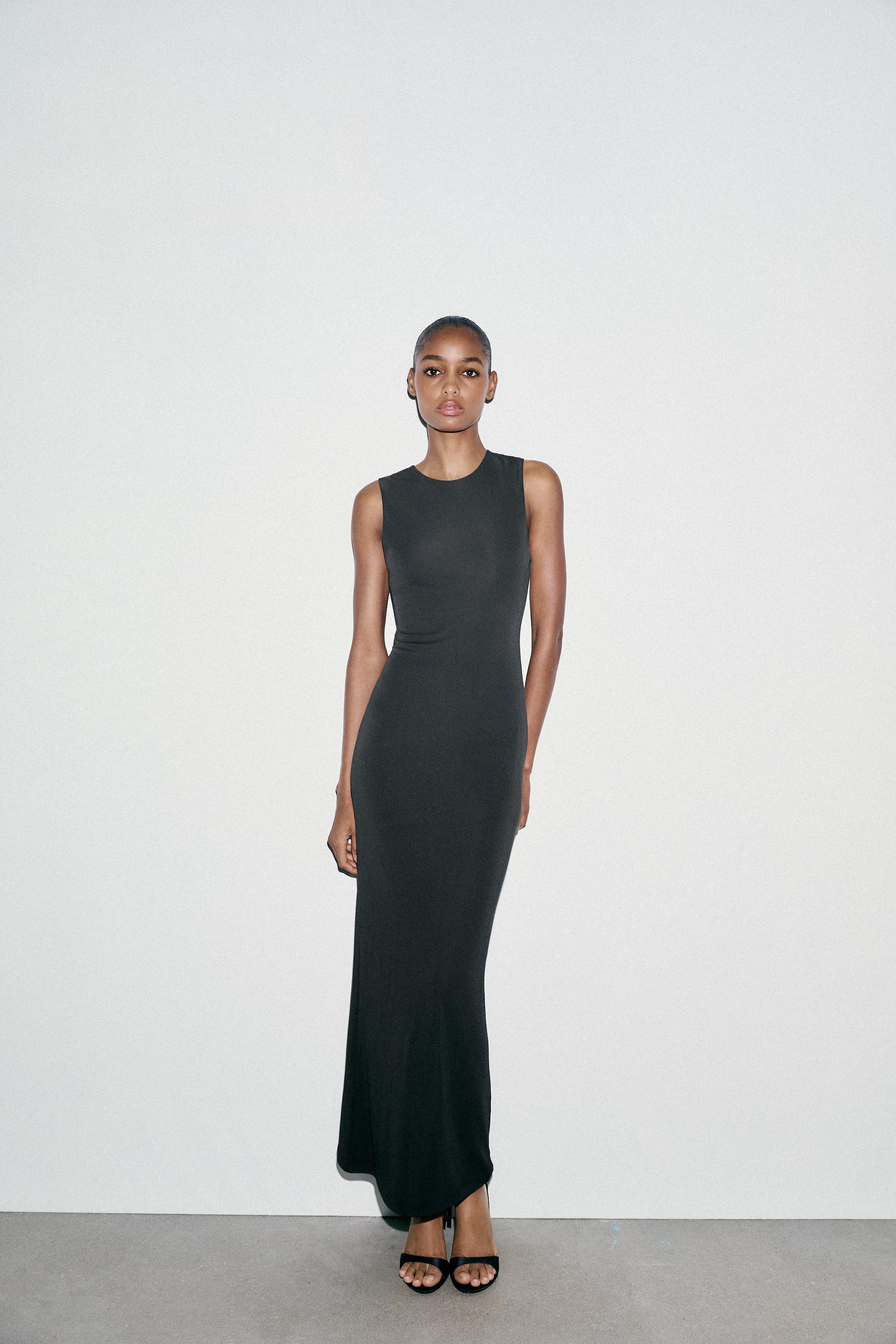 LONG COMBINATION TULLE DRESS