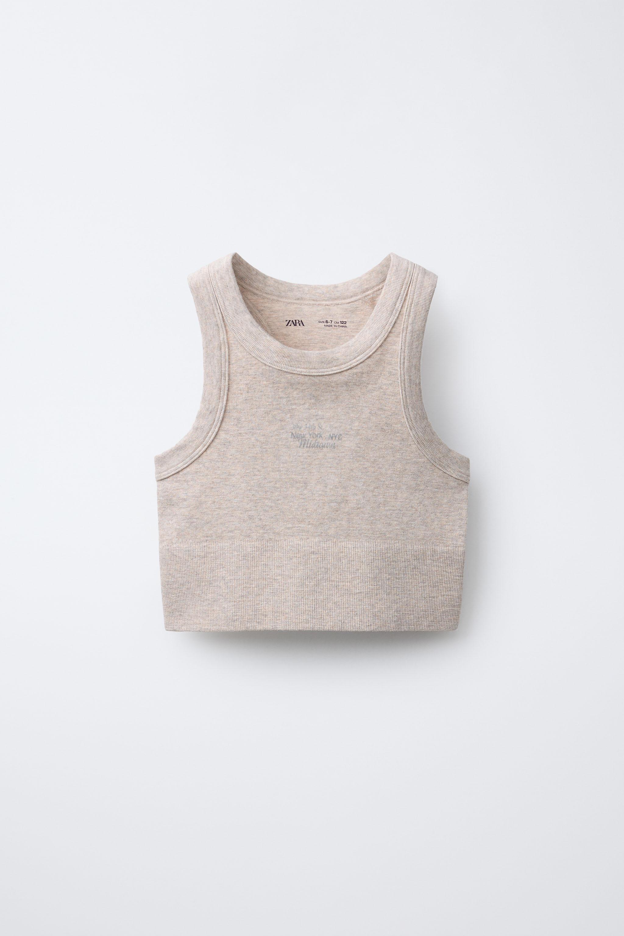 TEXT SEAMLESS CROP TOP