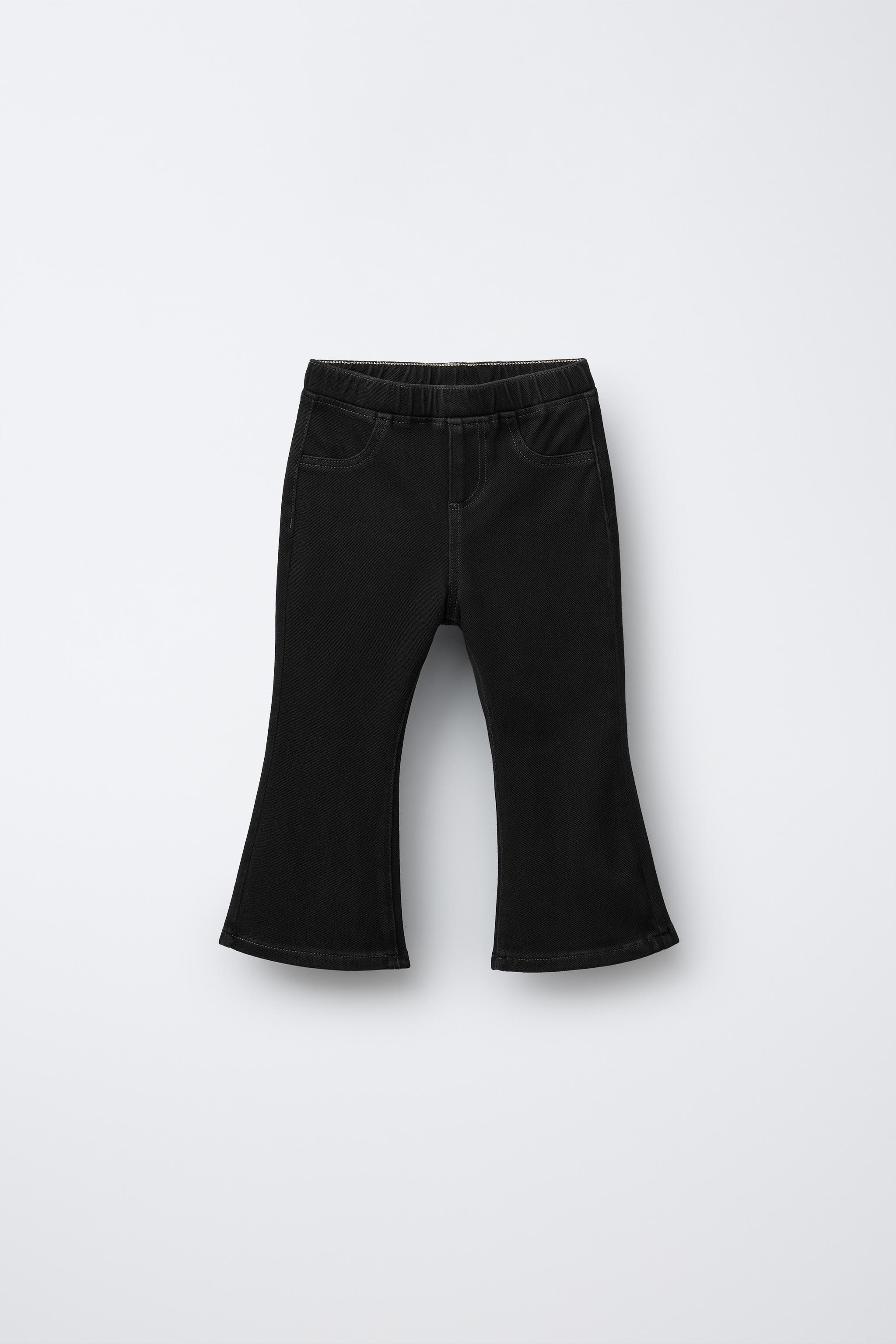 DENIM EFFECT FLARE LEGGINGS