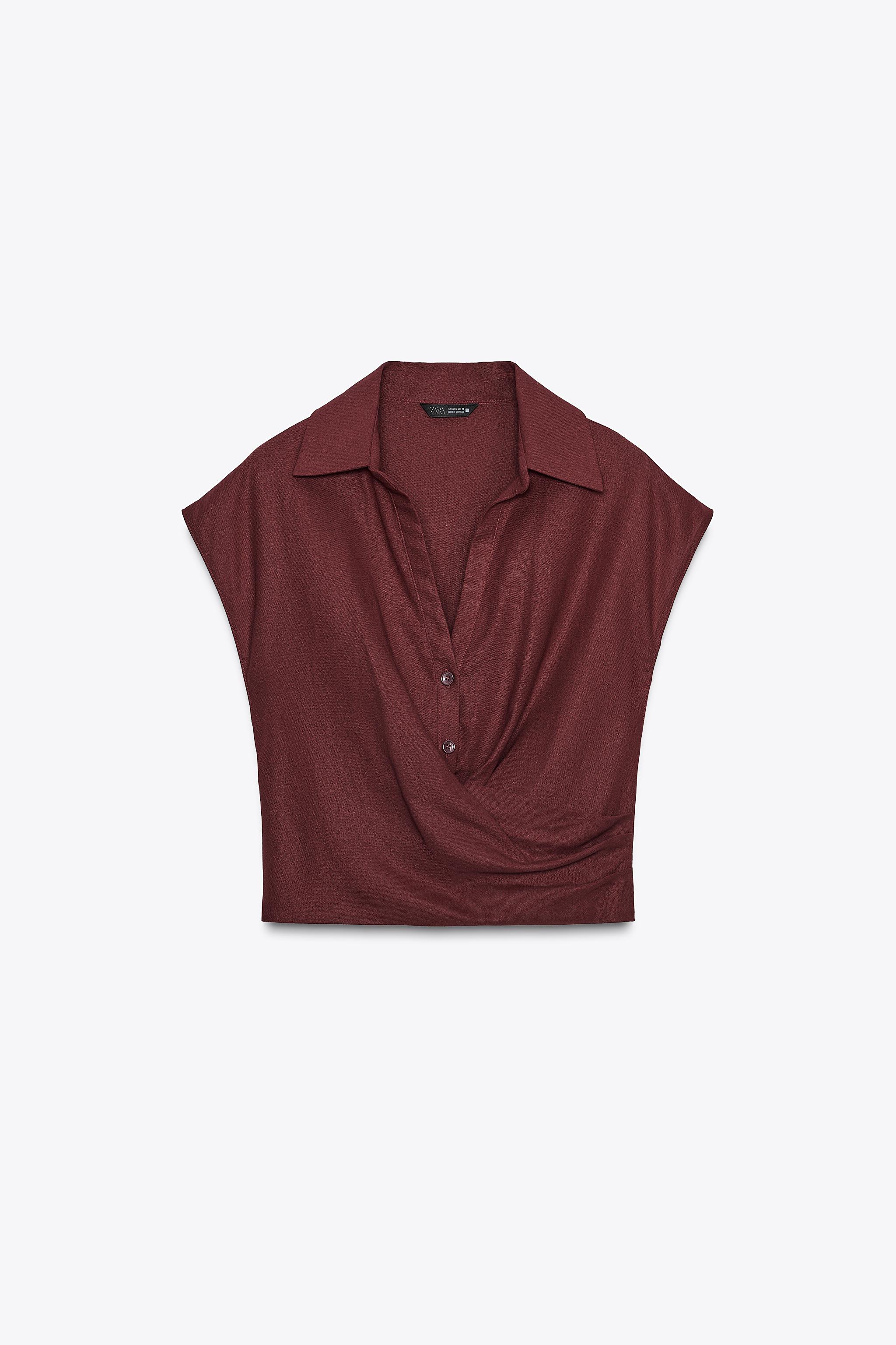 LINEN WRAP TOP