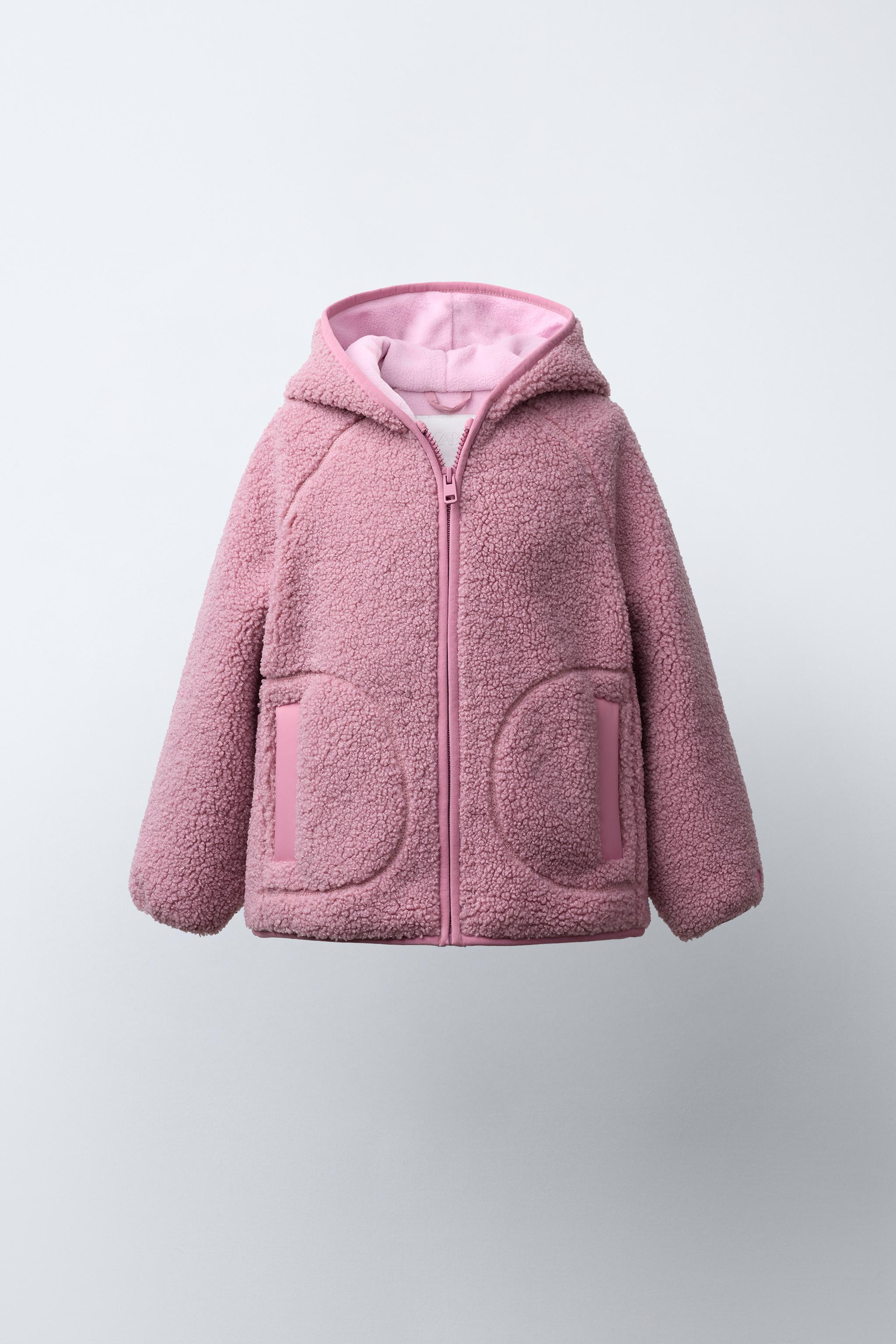 HOODED FAUX SHEARLING JACKET