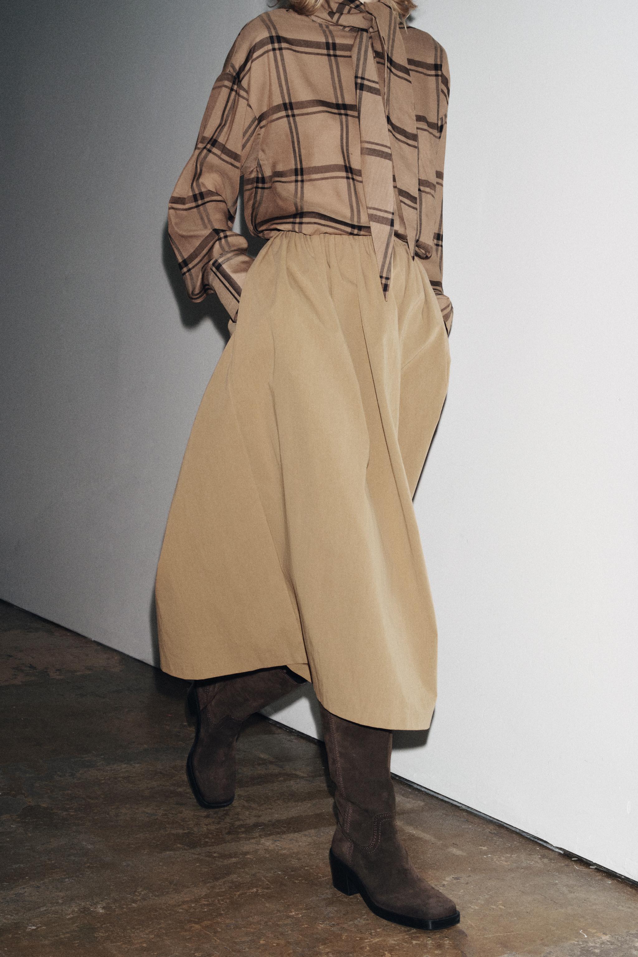 ZW COLLECTION CAPE MIDI SKIRT