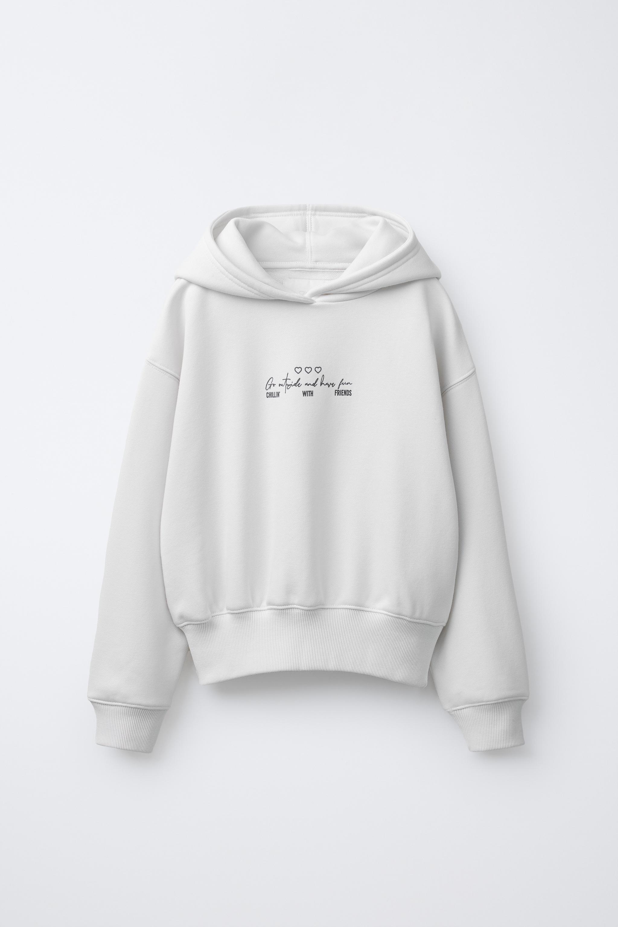 TEXT HOODIE SWEATSHIRT
