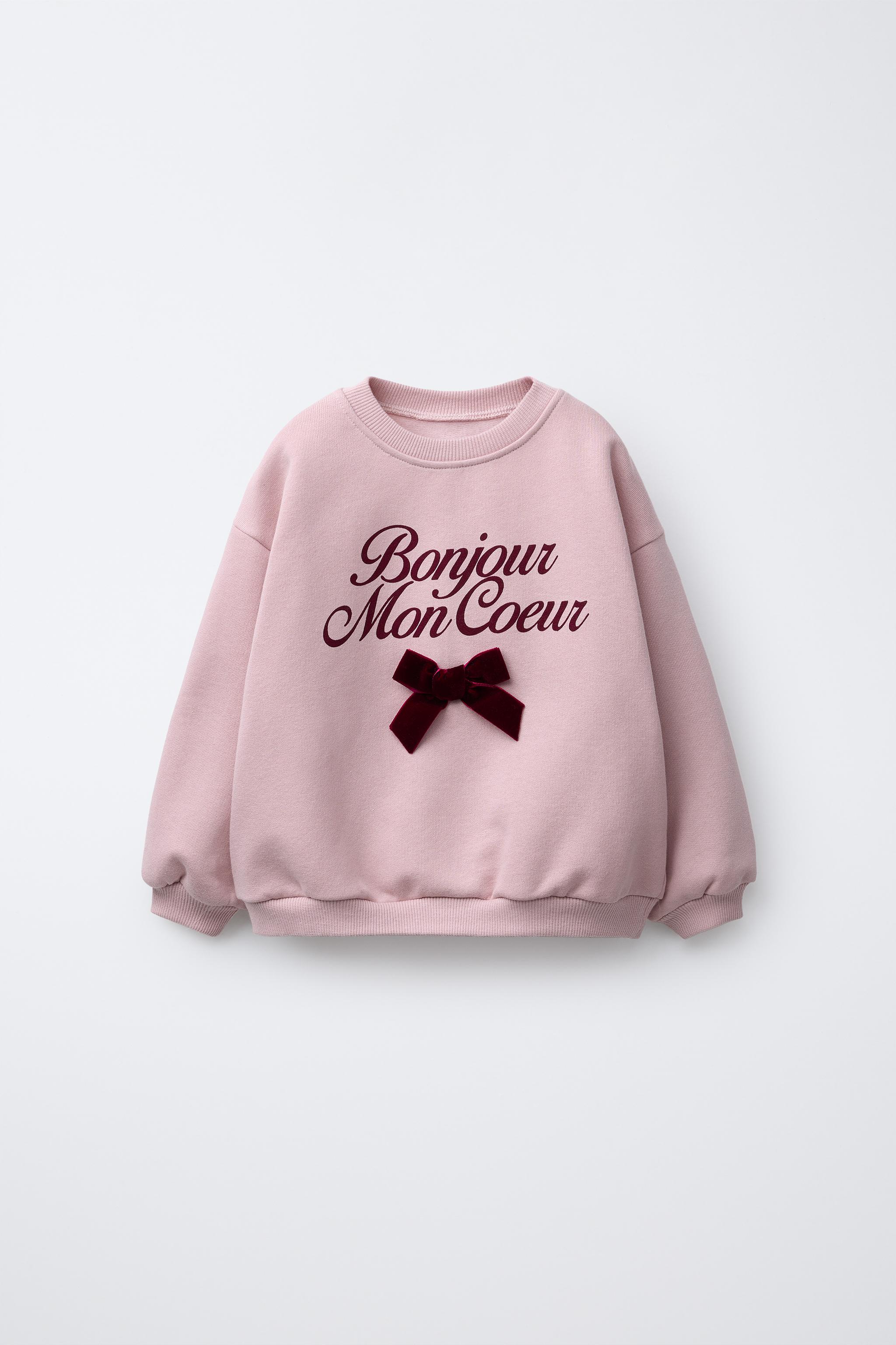 VELVET BOW SWEATSHIRT