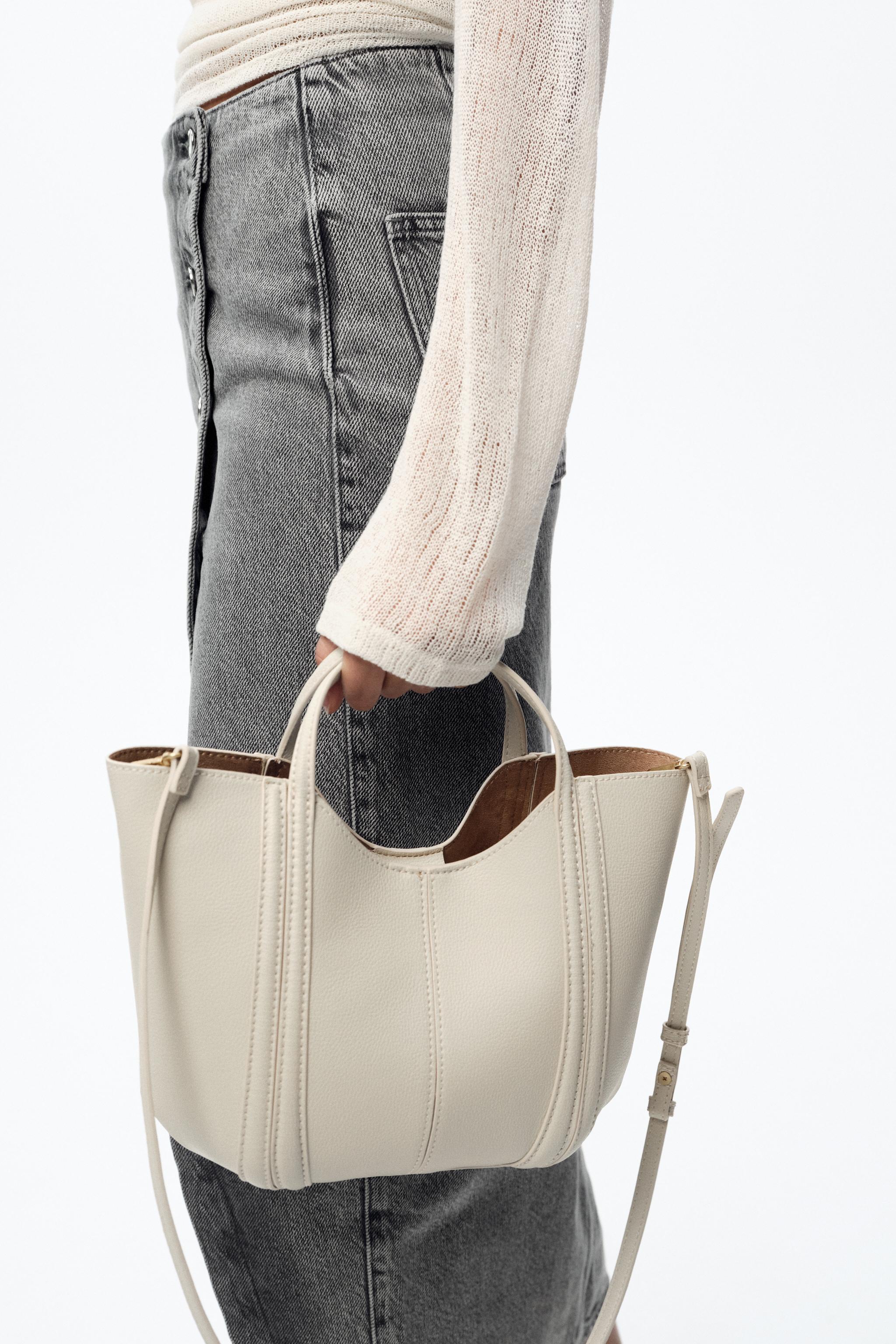 TOPSTITCHED MINI CITY BAG