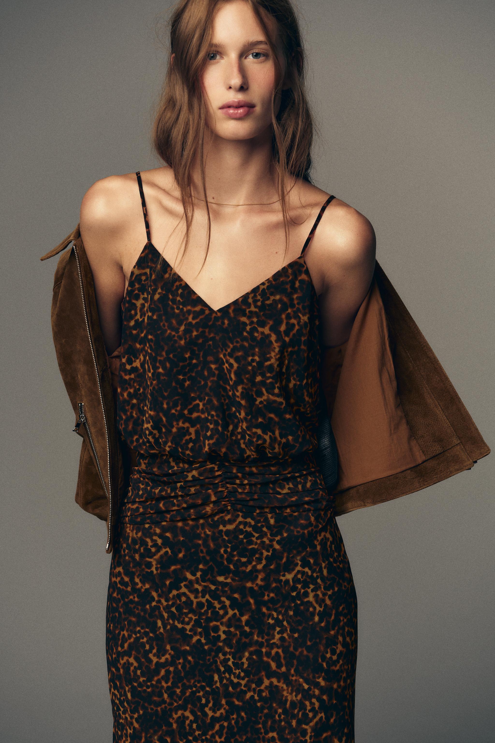 ANIMAL PRINT MIDI DRESS
