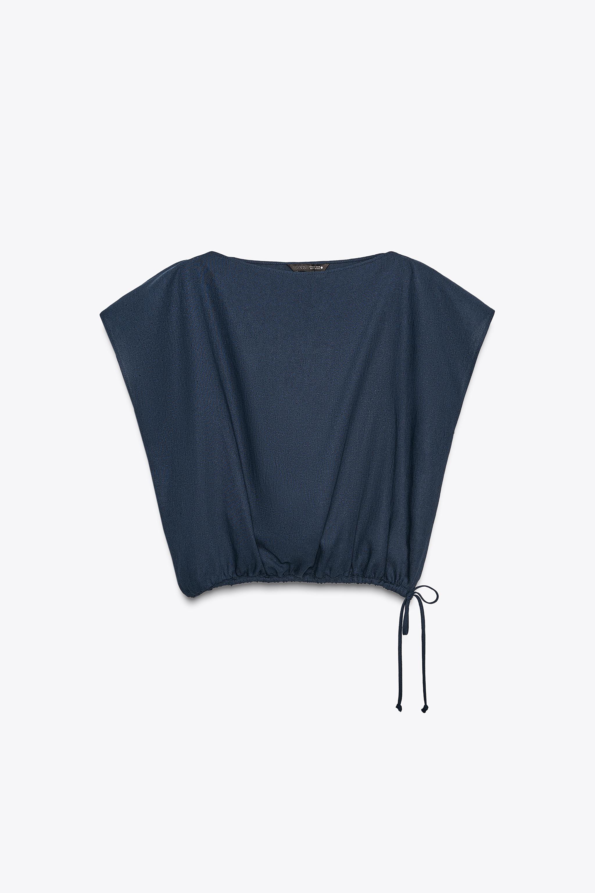 ZW COLLECTION LINEN TIE TOP