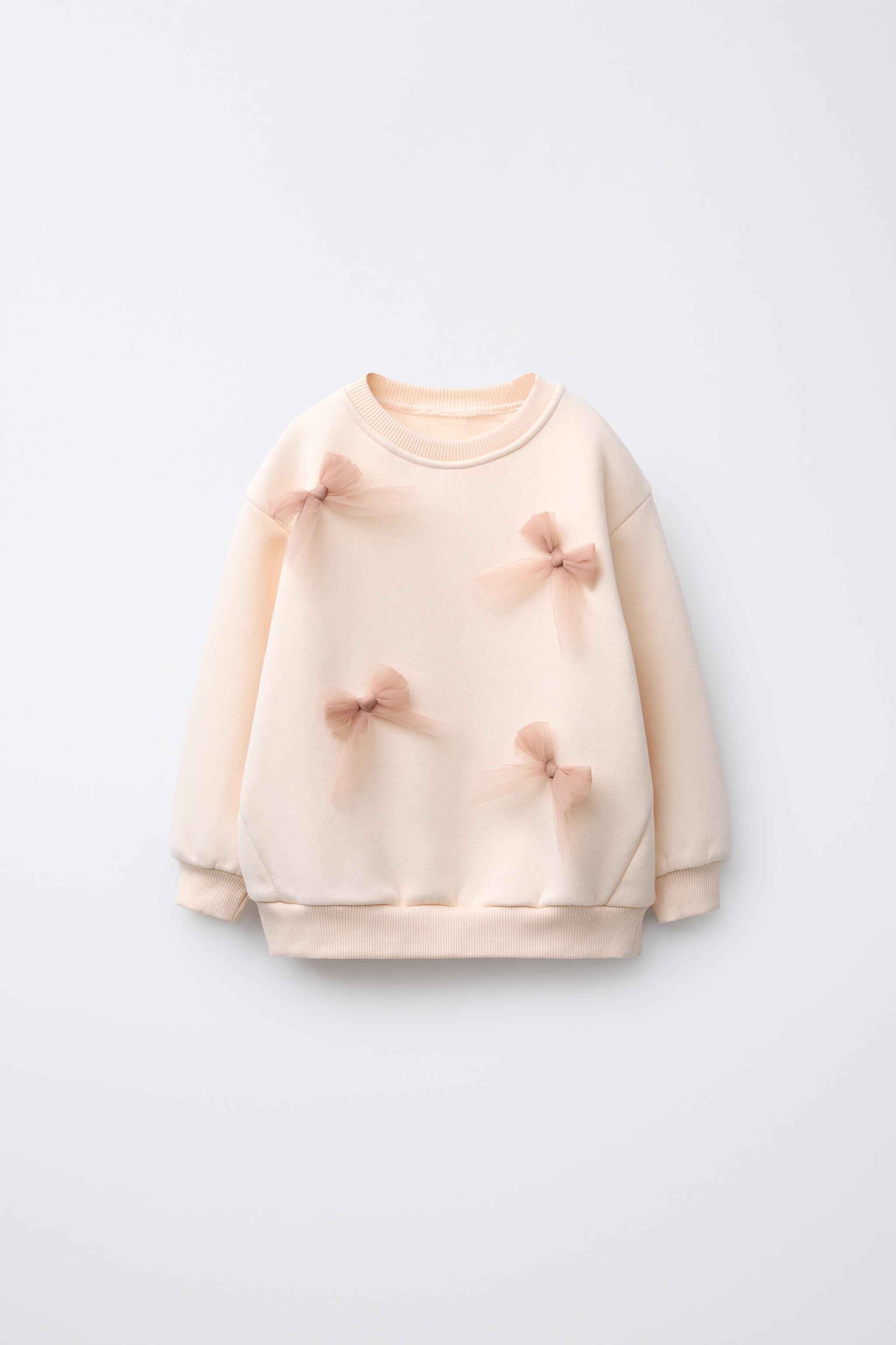 TULLE BOW SWEATSHIRT
