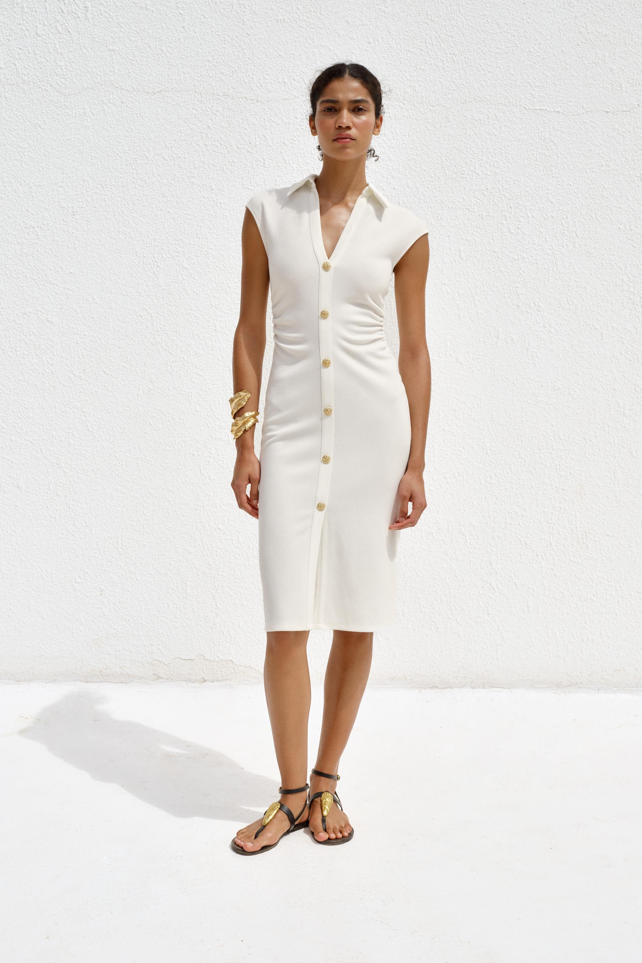 PIQUÉ SHIRT DRESS