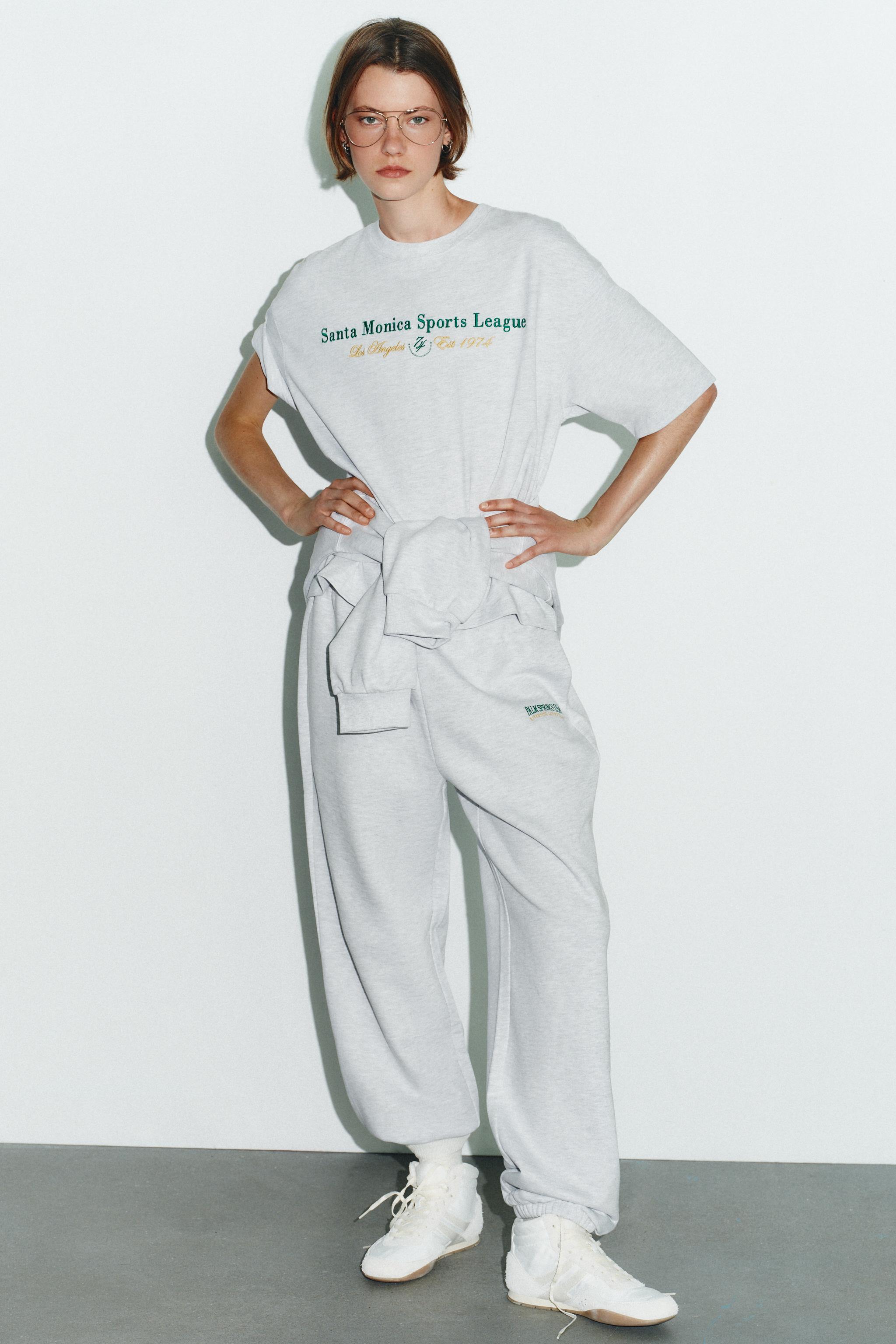 COTTON TEXT PRINT T-SHIRT