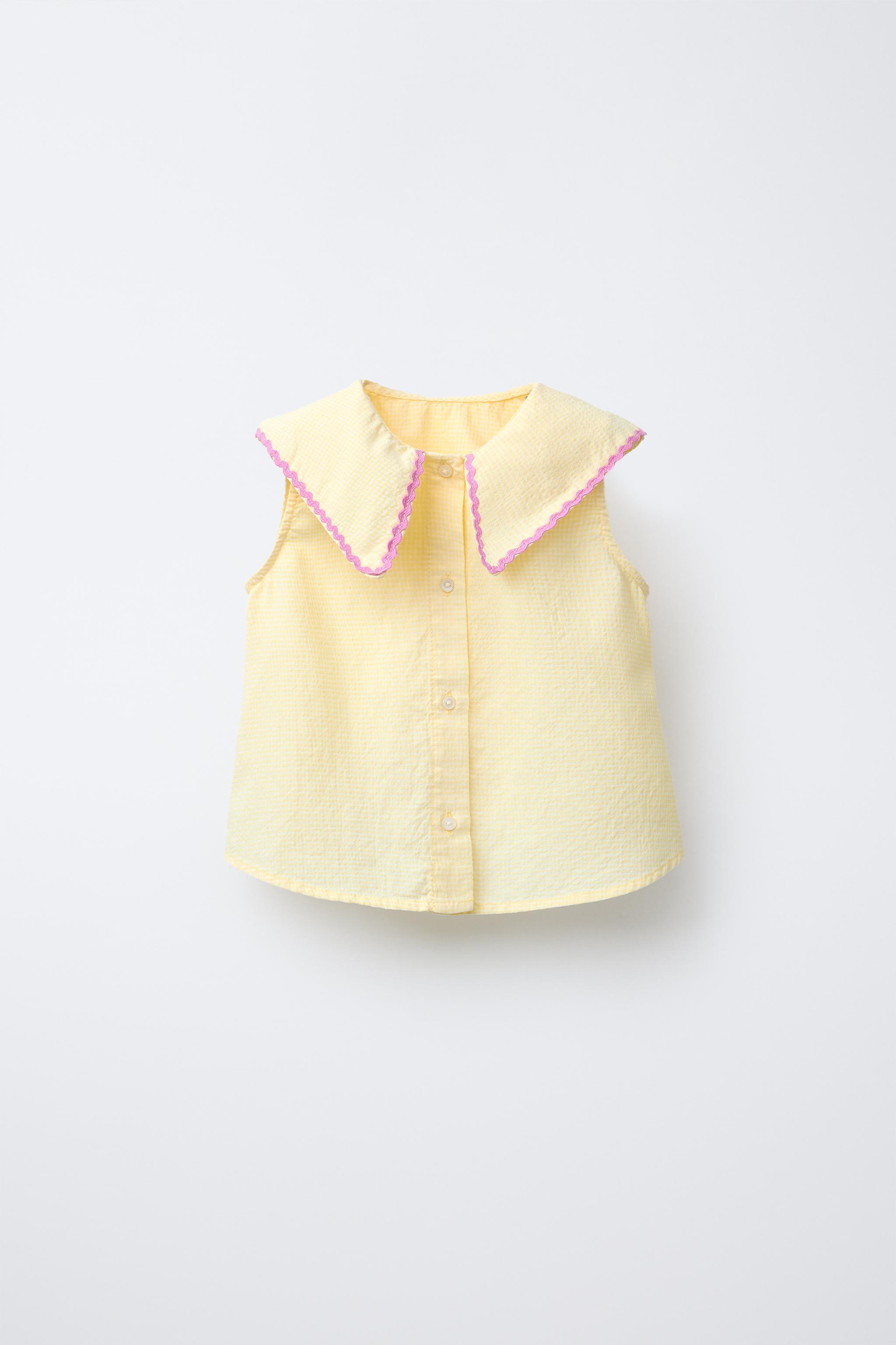 GINGHAM RUFFLE SHIRT