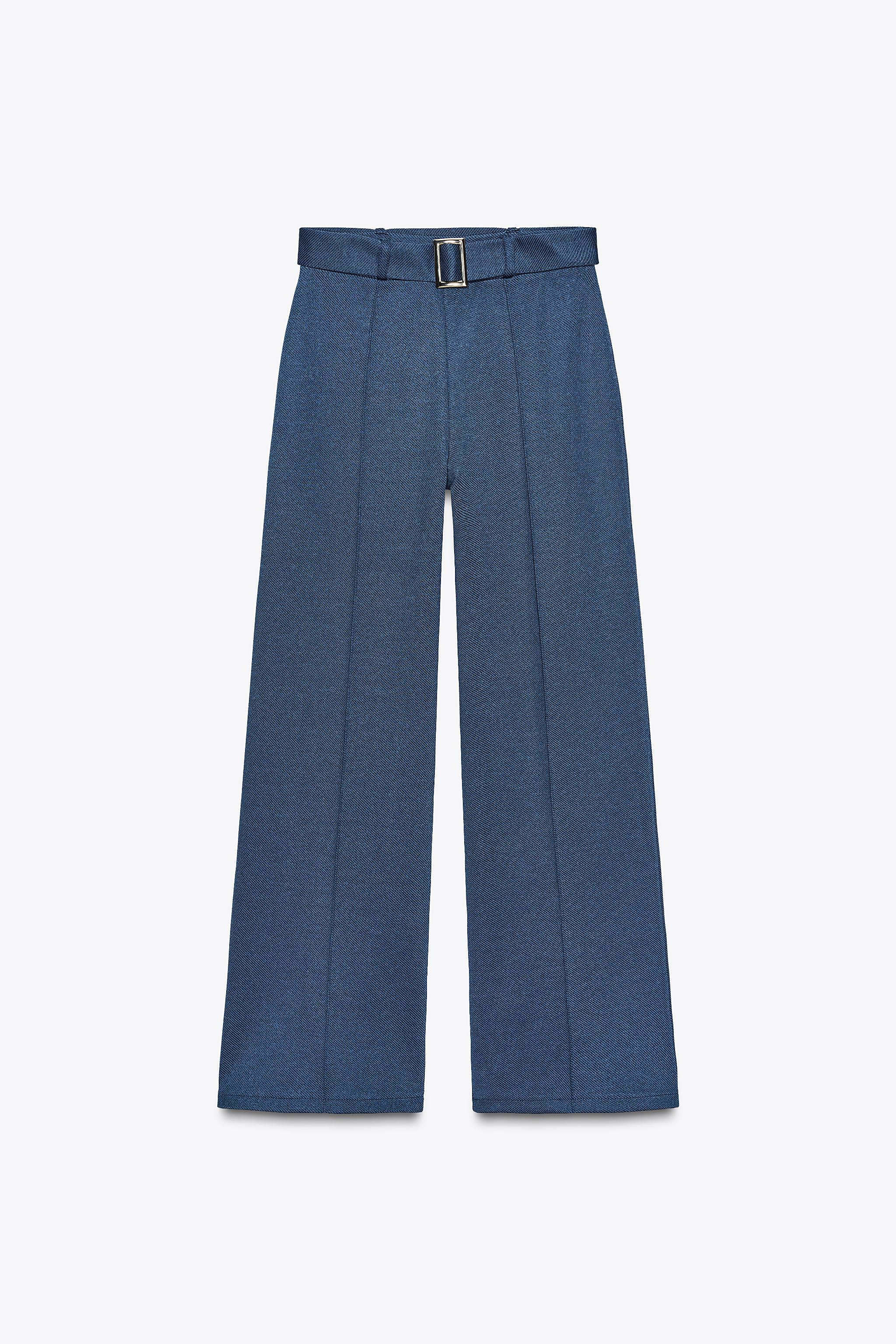 TWILL SEAM BELTED PANTS