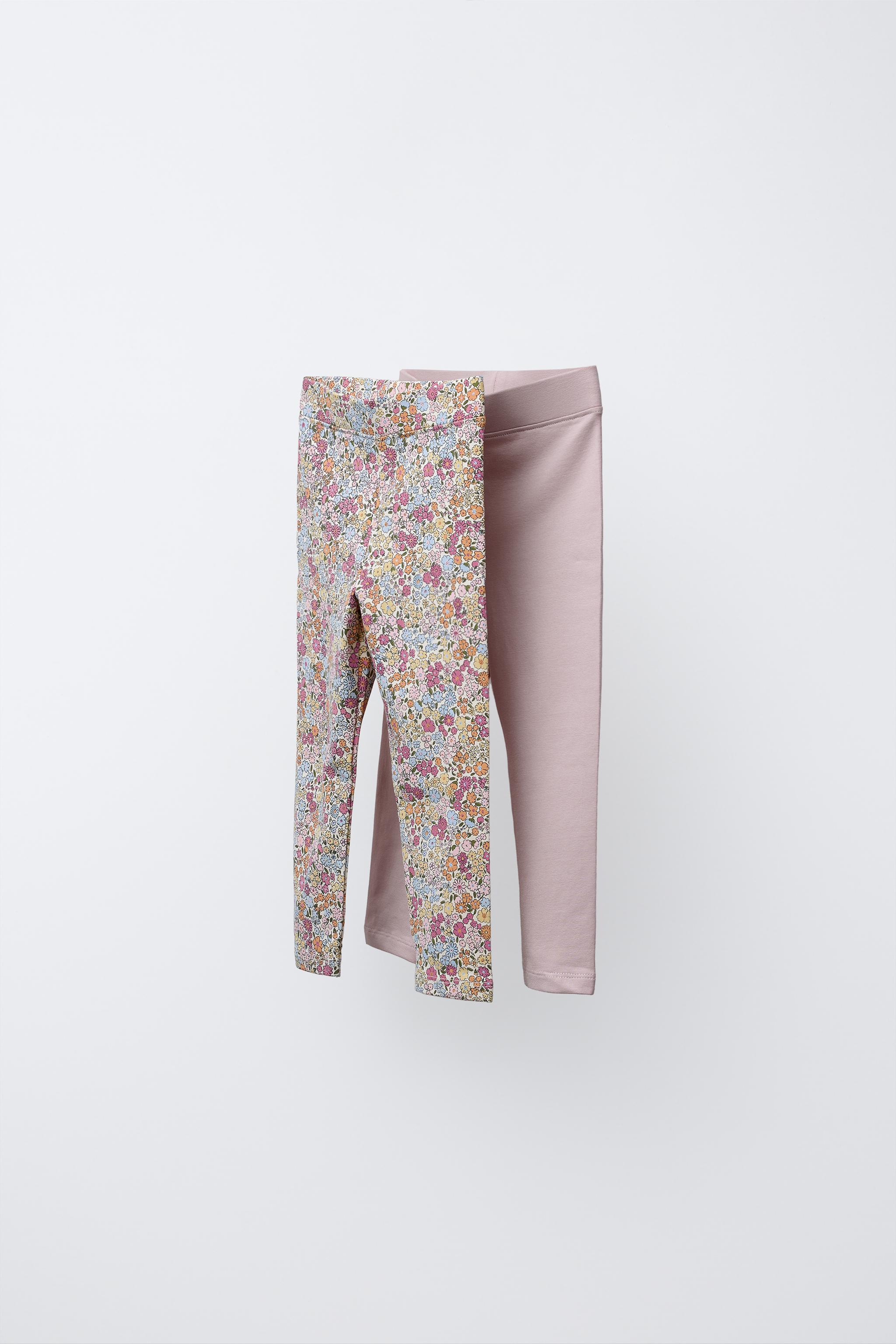 TWO-PACK PLAIN AND PRINTED LEGGINGS