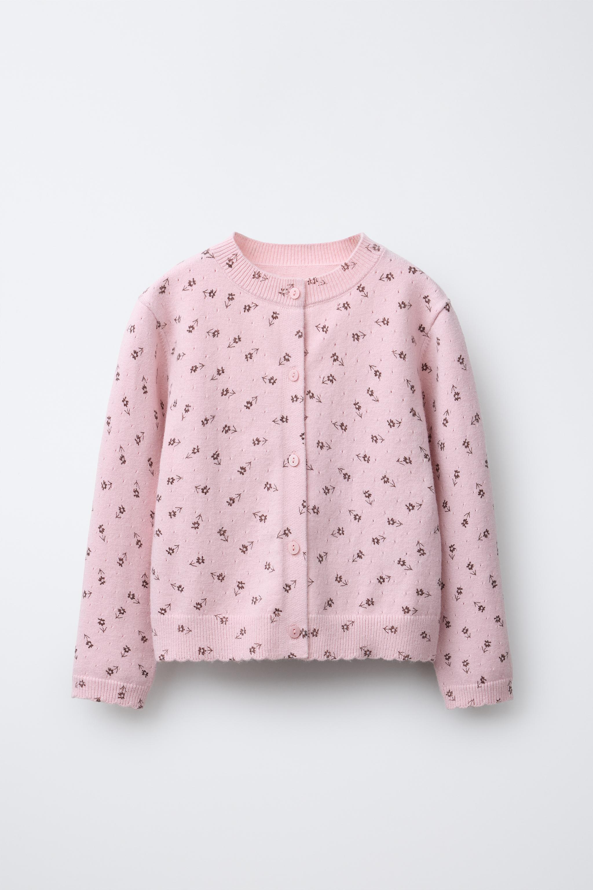 FLORAL KNIT CARDIGAN